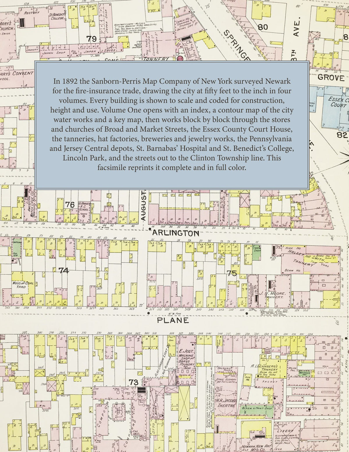 1892 Fire Insurance Maps and Atlas of Newark, New Jersey, Volume 1