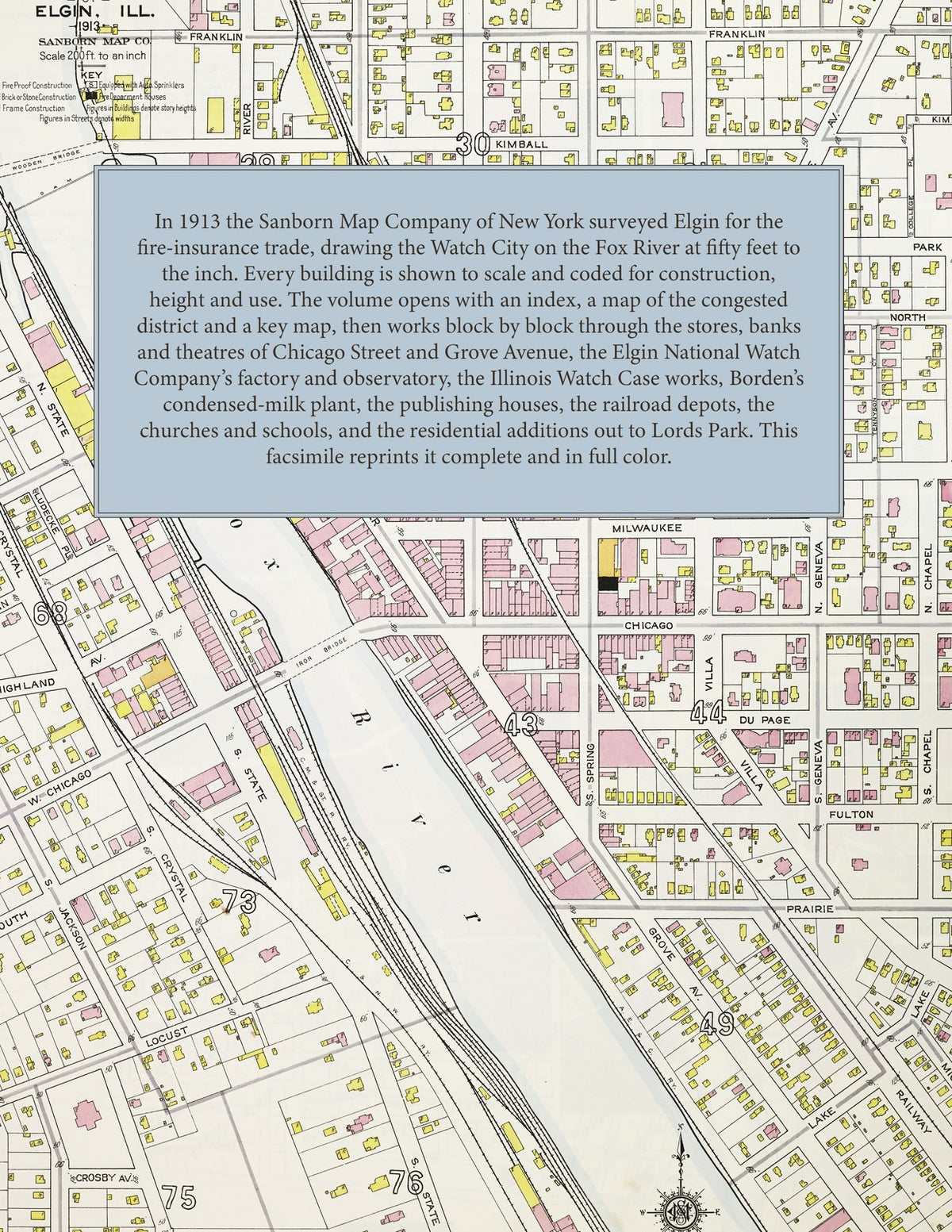1913 Fire Insurance Maps and Atlas of Elgin, Illinois