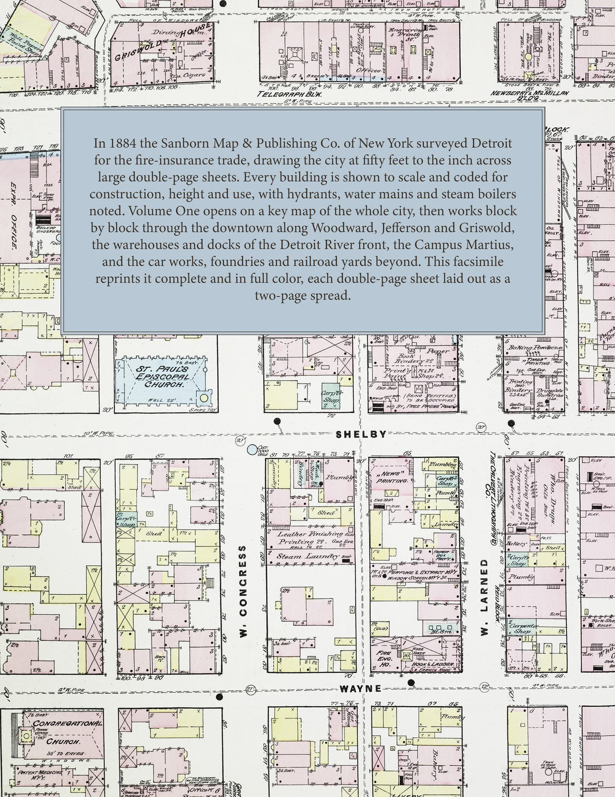 1884 Fire Insurance Maps and Atlas of Detroit, Michigan, Volume 1