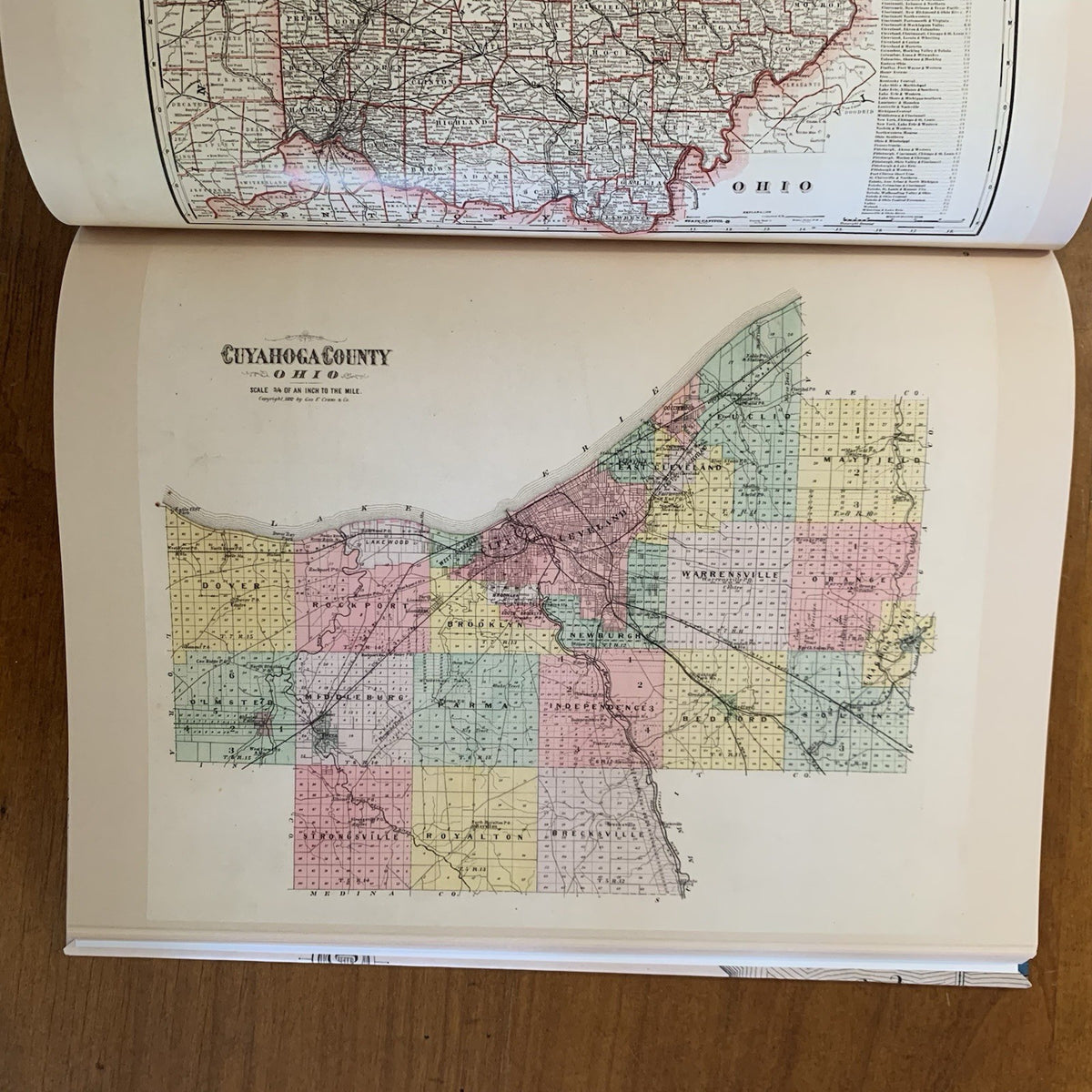 1892 Atlas of Cuyahoga County and the City of Cleveland Ohio