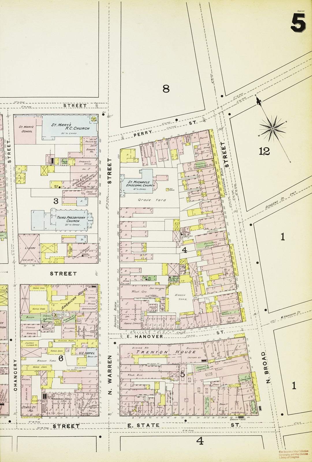 1890 Fire Insurance Maps and Atlas of Trenton, New Jersey