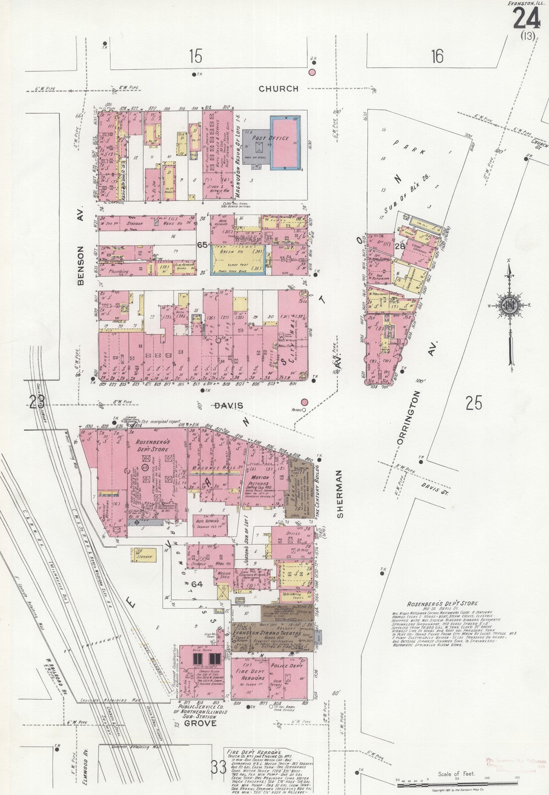 1920 Fire Insurance Maps and Atlas of Evanston, Illinois