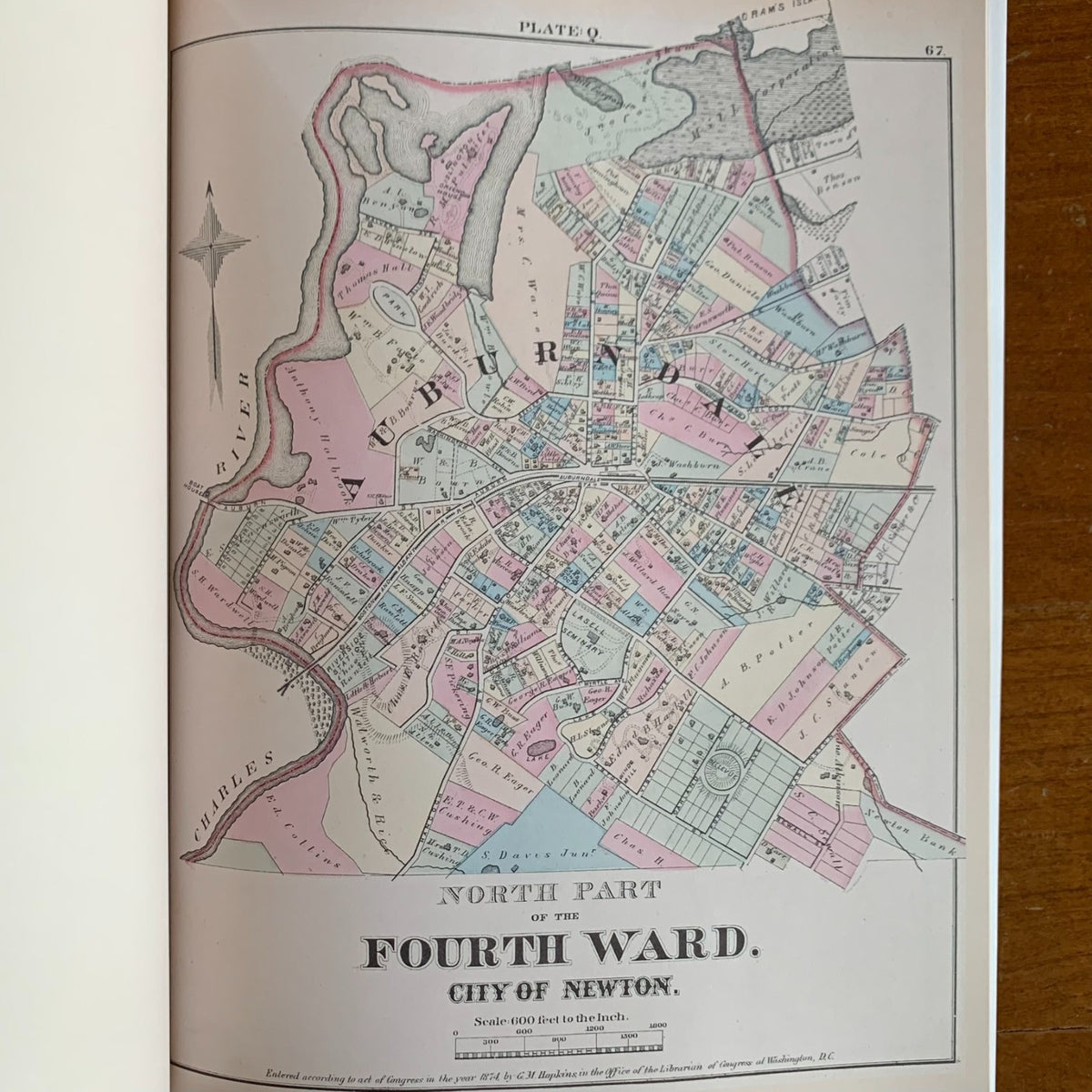 1874 Atlas of the City of Newton, Massachusetts