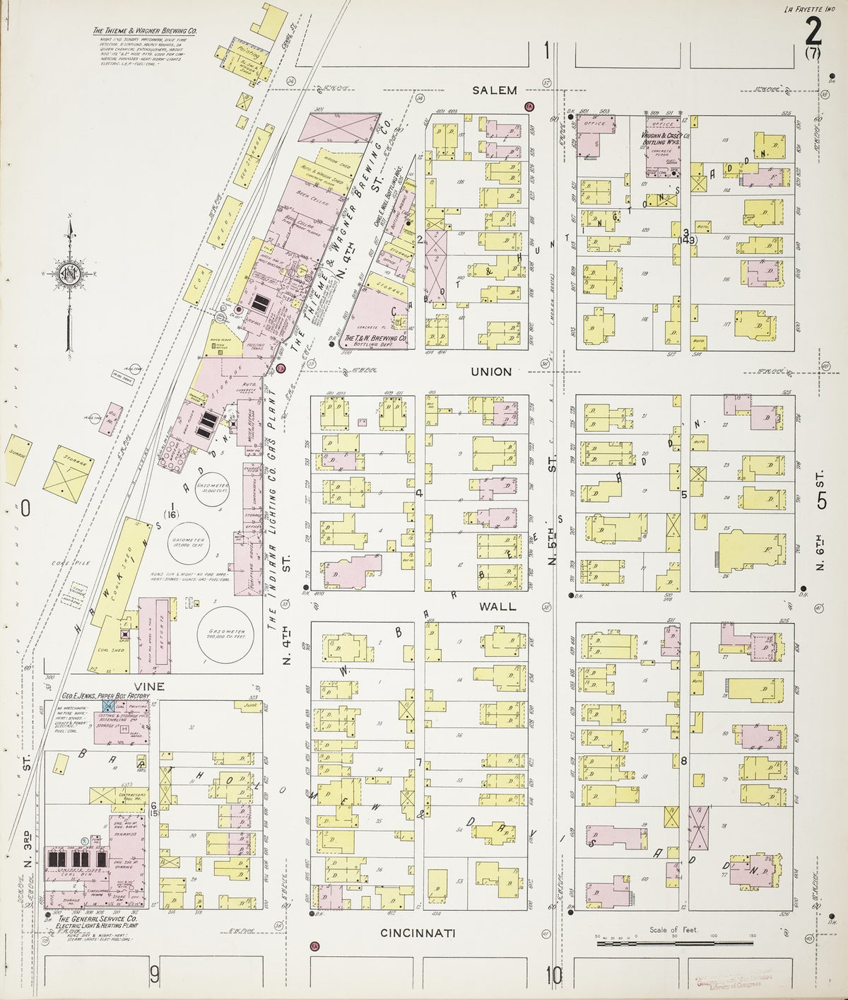 1915 Fire Insurance Maps and Atlas of Lafayette, Indiana