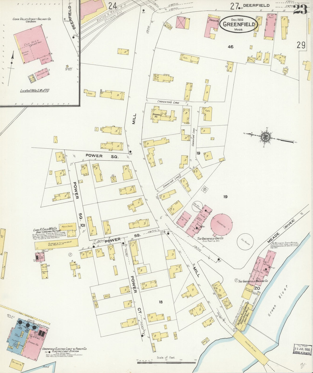 1909 Fire Insurance Maps and Atlas of Greenfield, Massachusetts