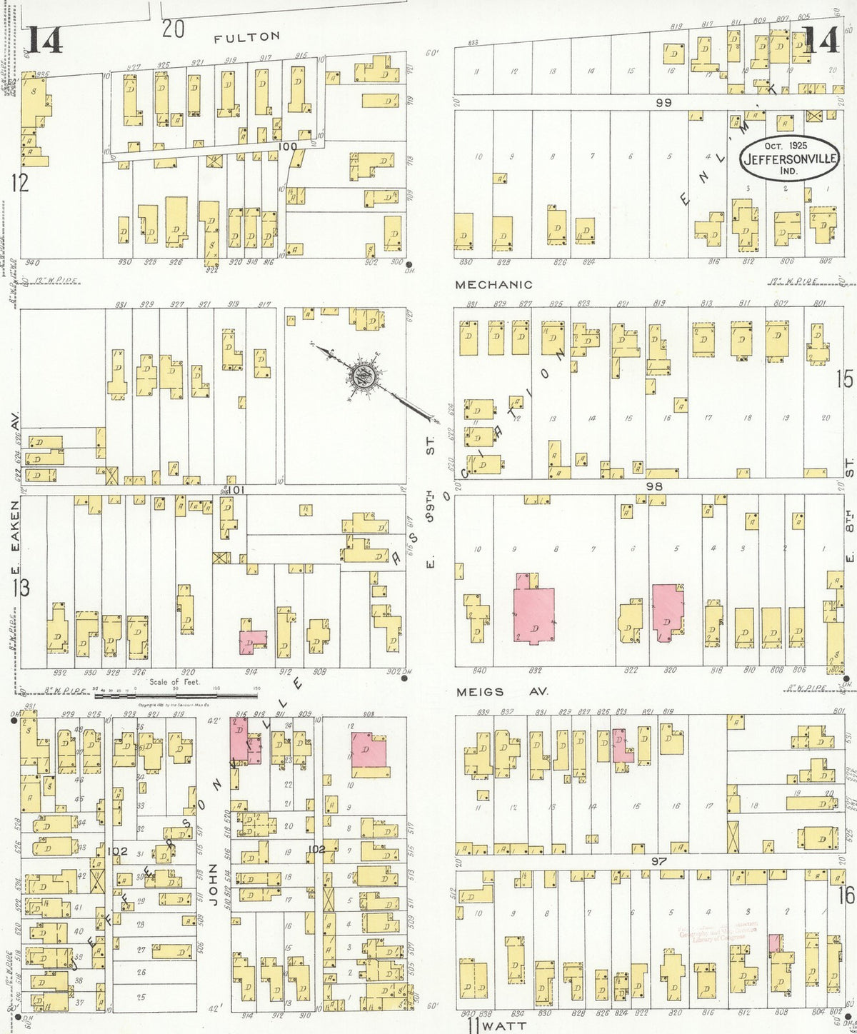 1925 Fire Insurance Maps and Atlas of Jeffersonville, Indiana