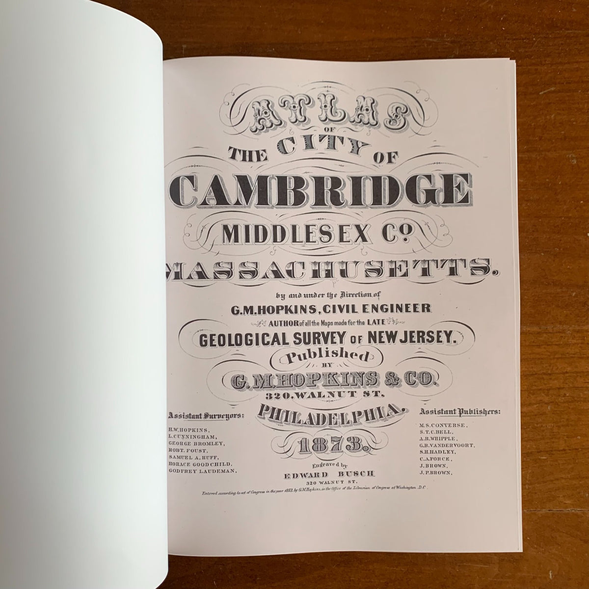 1873 Atlas of the City of Cambridge, Massachusetts (Harvard)