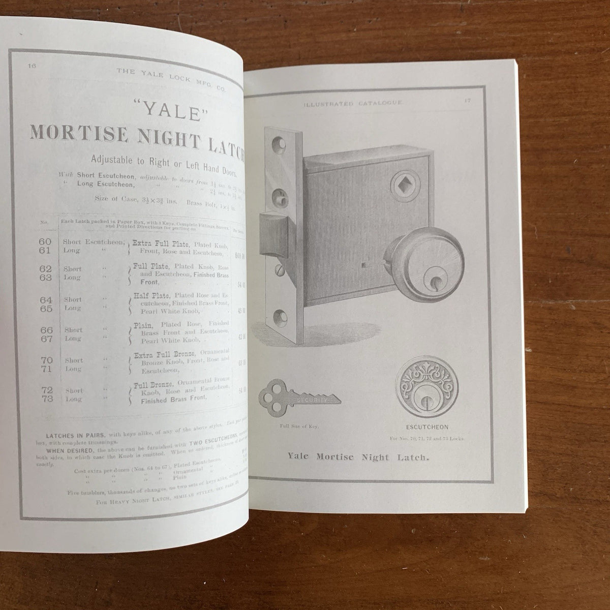 1880 Yale Lock Mfg. Company Catalog No. 7
