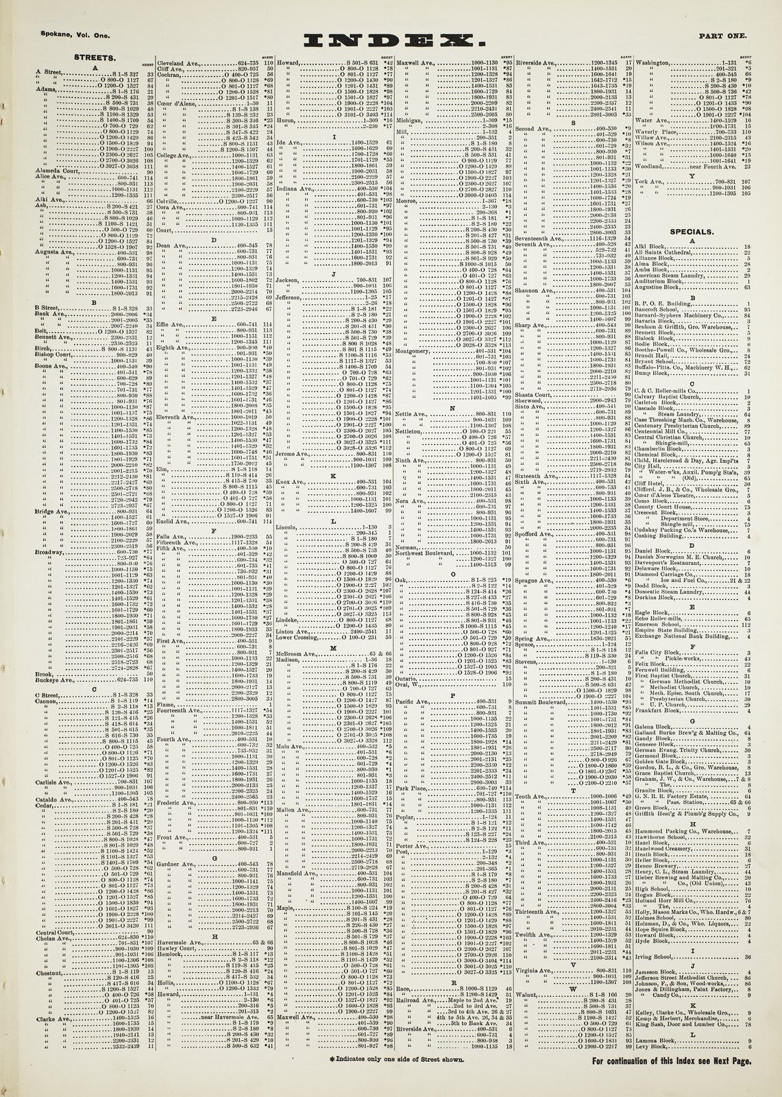 1902 Fire Insurance Maps and Atlas of Spokane, Washington, Volume 1