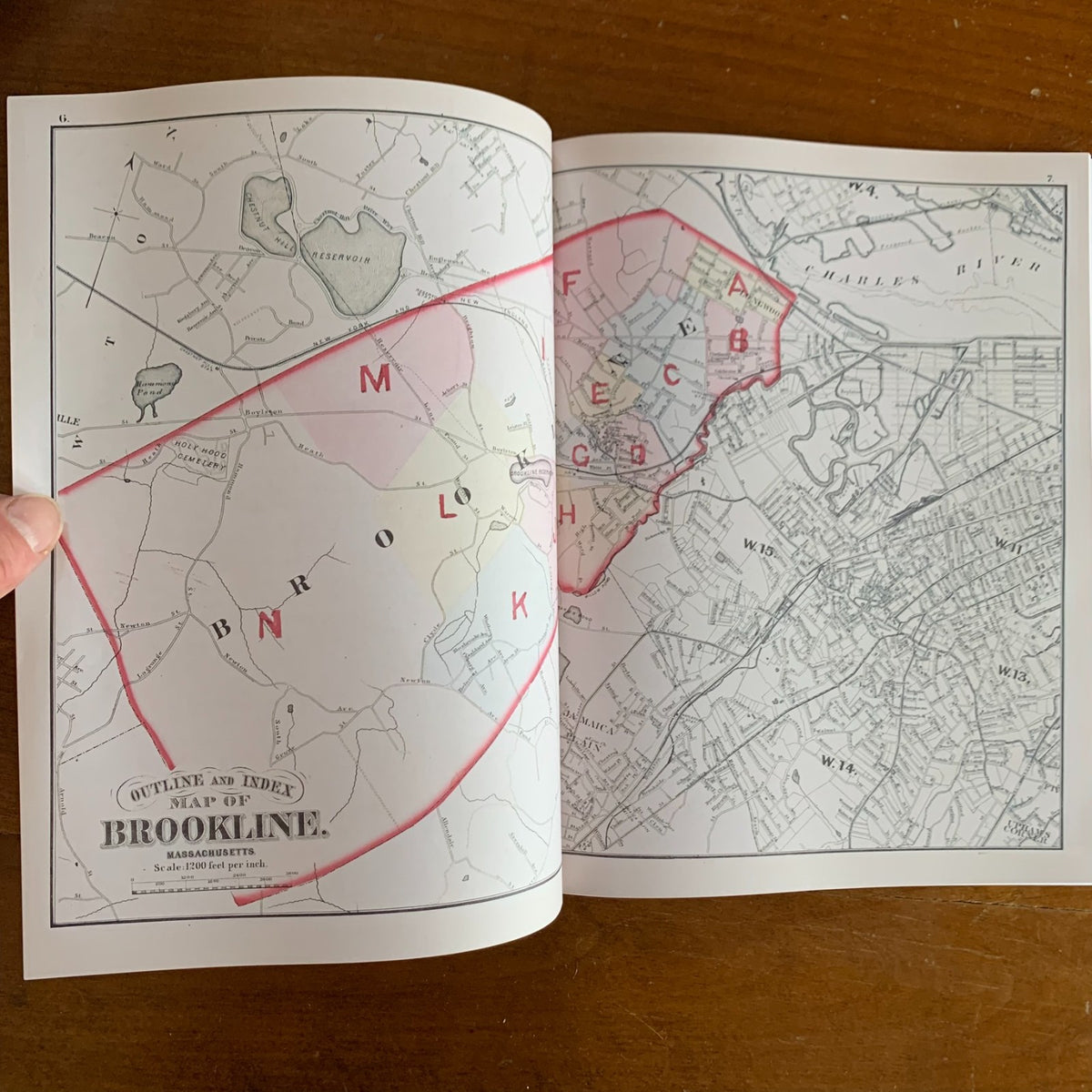 1874 Atlas of the Town of Brookline, Massachusetts