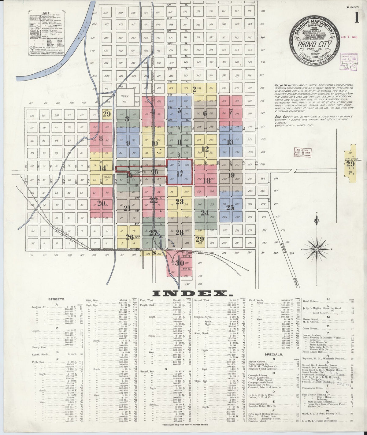 1908 Fire Insurance Maps and Atlas of Provo, Utah