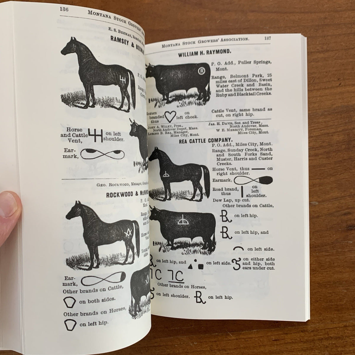 1886 Brand Book of the Montana Stock Growers' Association