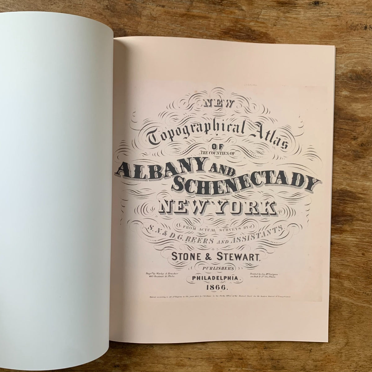 1866 New Topographical Atlas of Albany and Schenectady Counties, New York