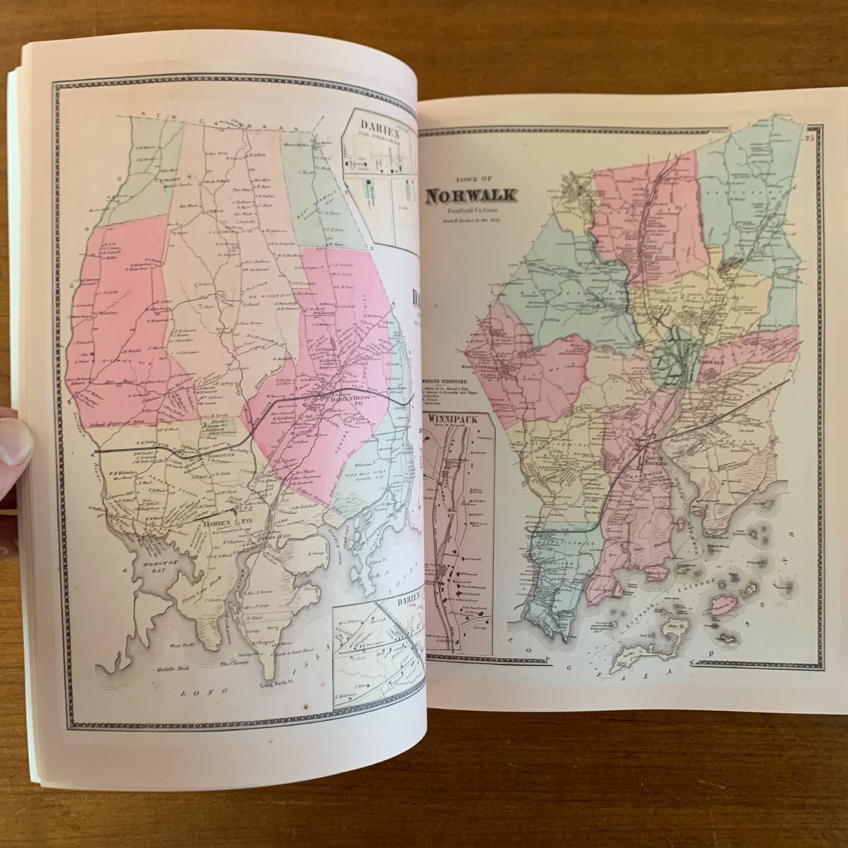 1867 Atlas Of New York And Vicinity (F. W. Beers), Connecticut Edition