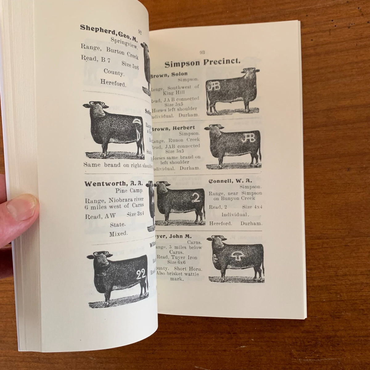 1902 The Stockman's Brand Book, Keya Paha County Nebraska