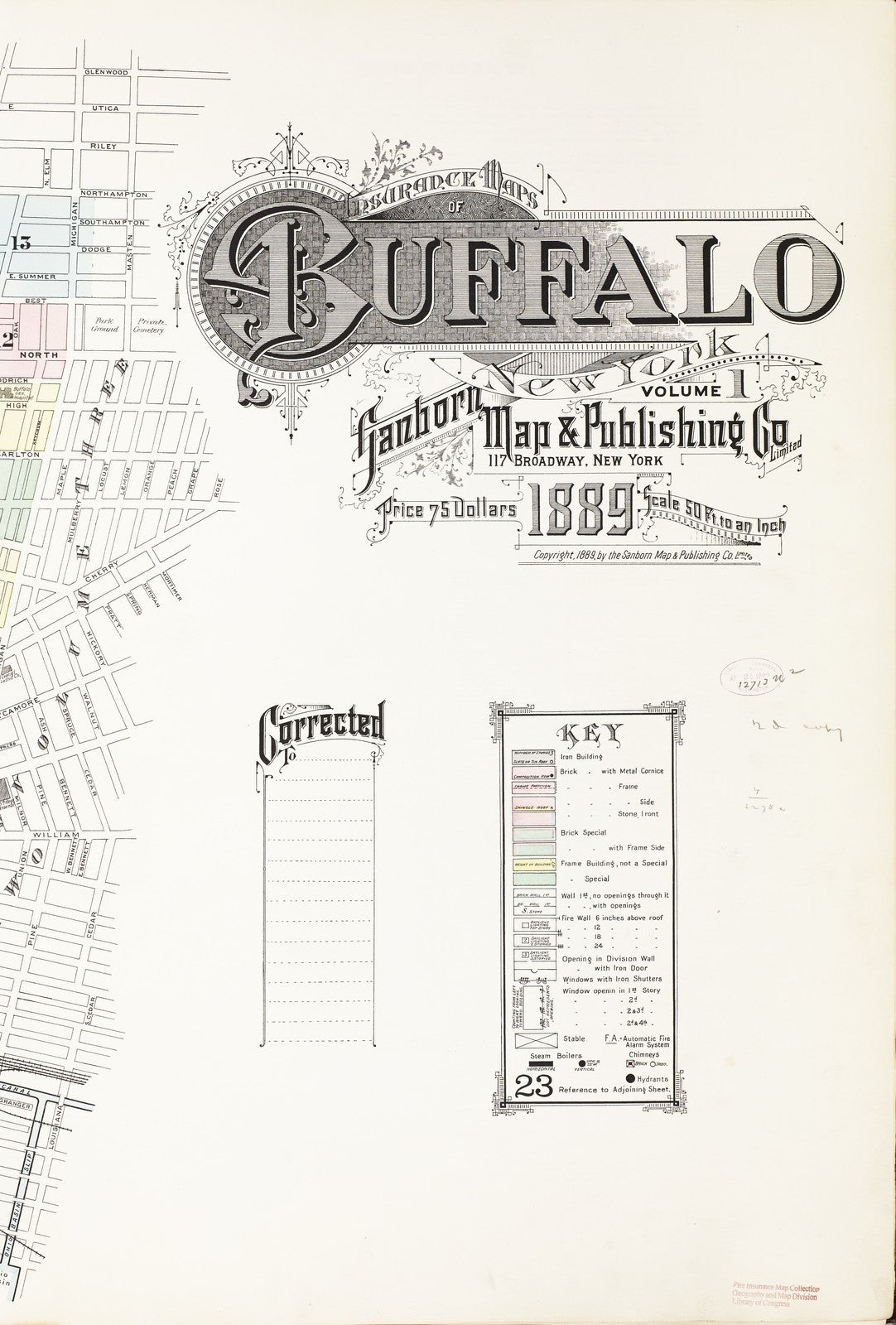 1889 Fire Insurance Maps and Atlas of Buffalo, New York, Volume 1