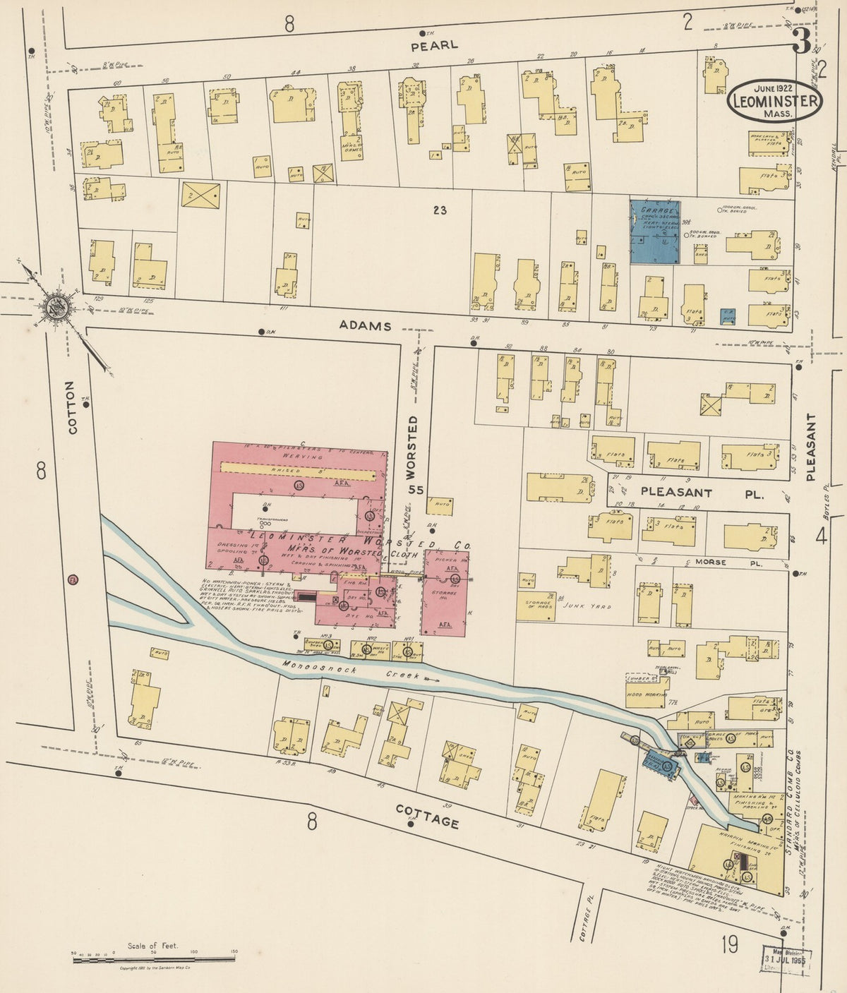 1922 Fire Insurance Maps and Atlas of Leominster, Massachusetts