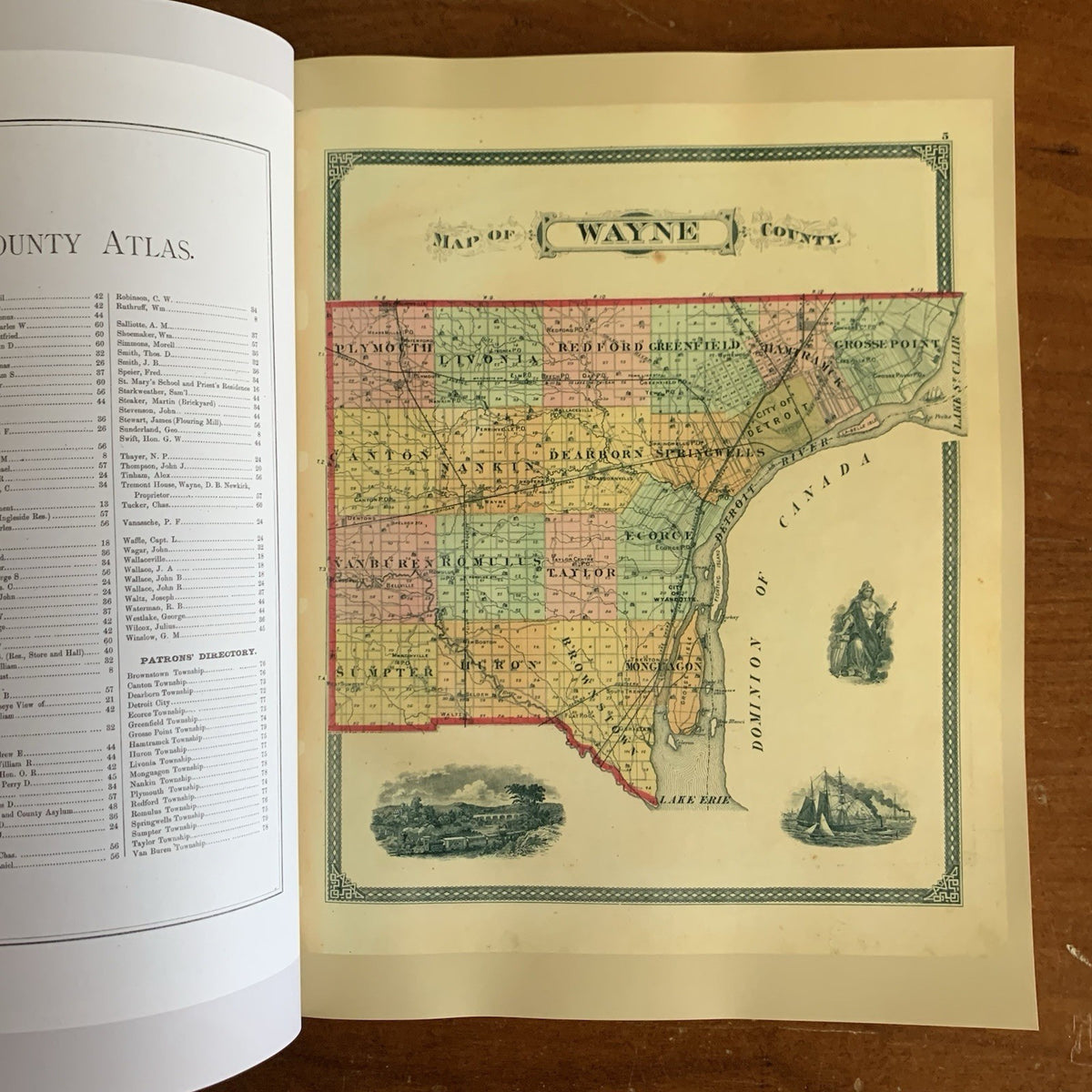 1876 Illustrated Historical Atlas of the County of Wayne, Michigan