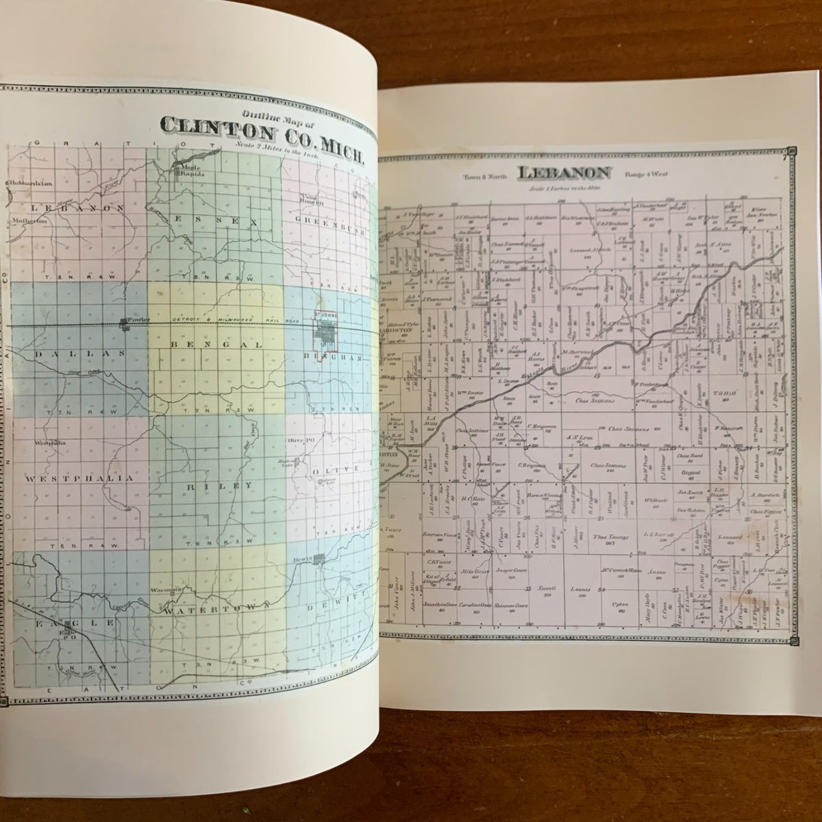 1873 Atlas of Clinton County, Michigan