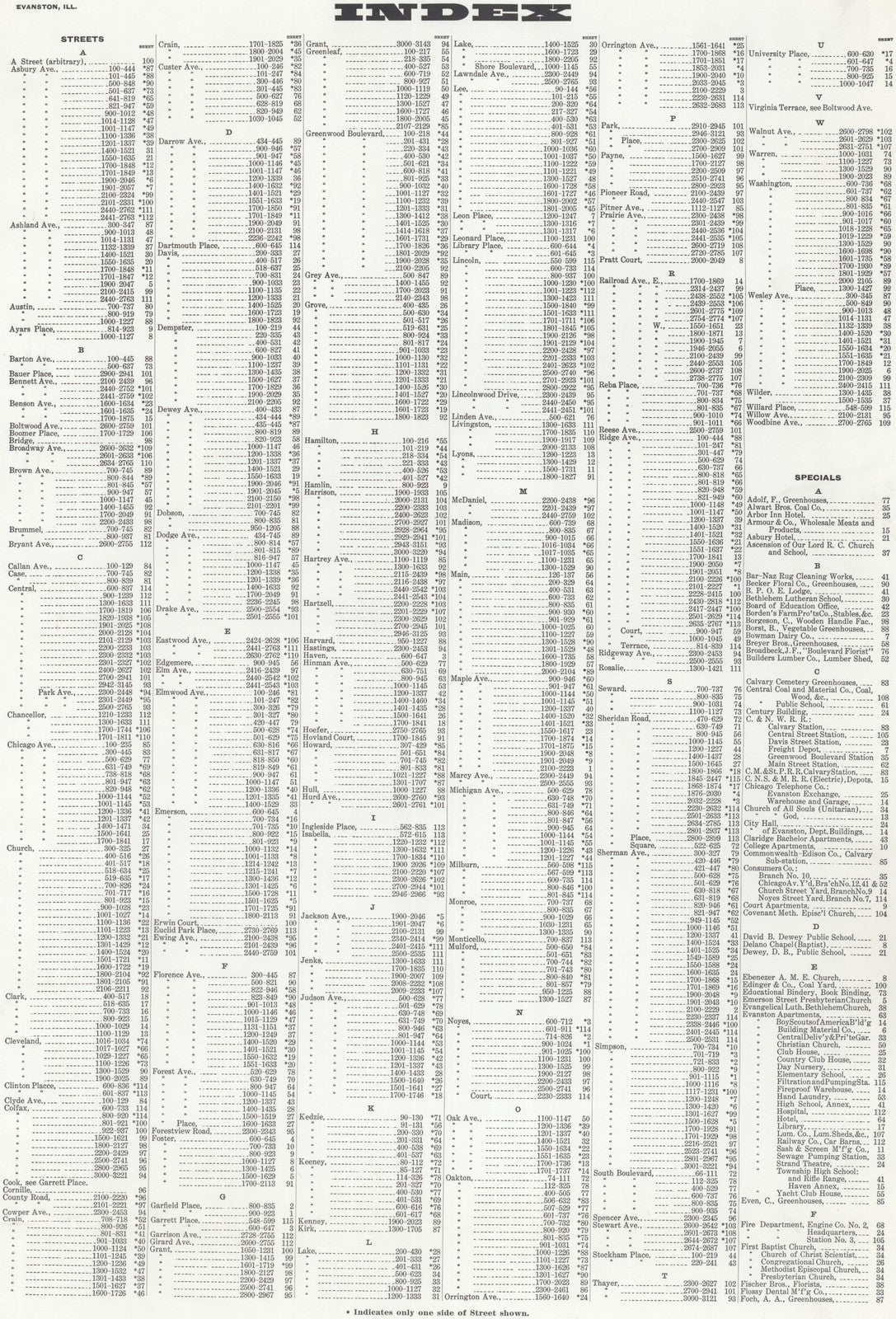 1920 Fire Insurance Maps and Atlas of Evanston, Illinois
