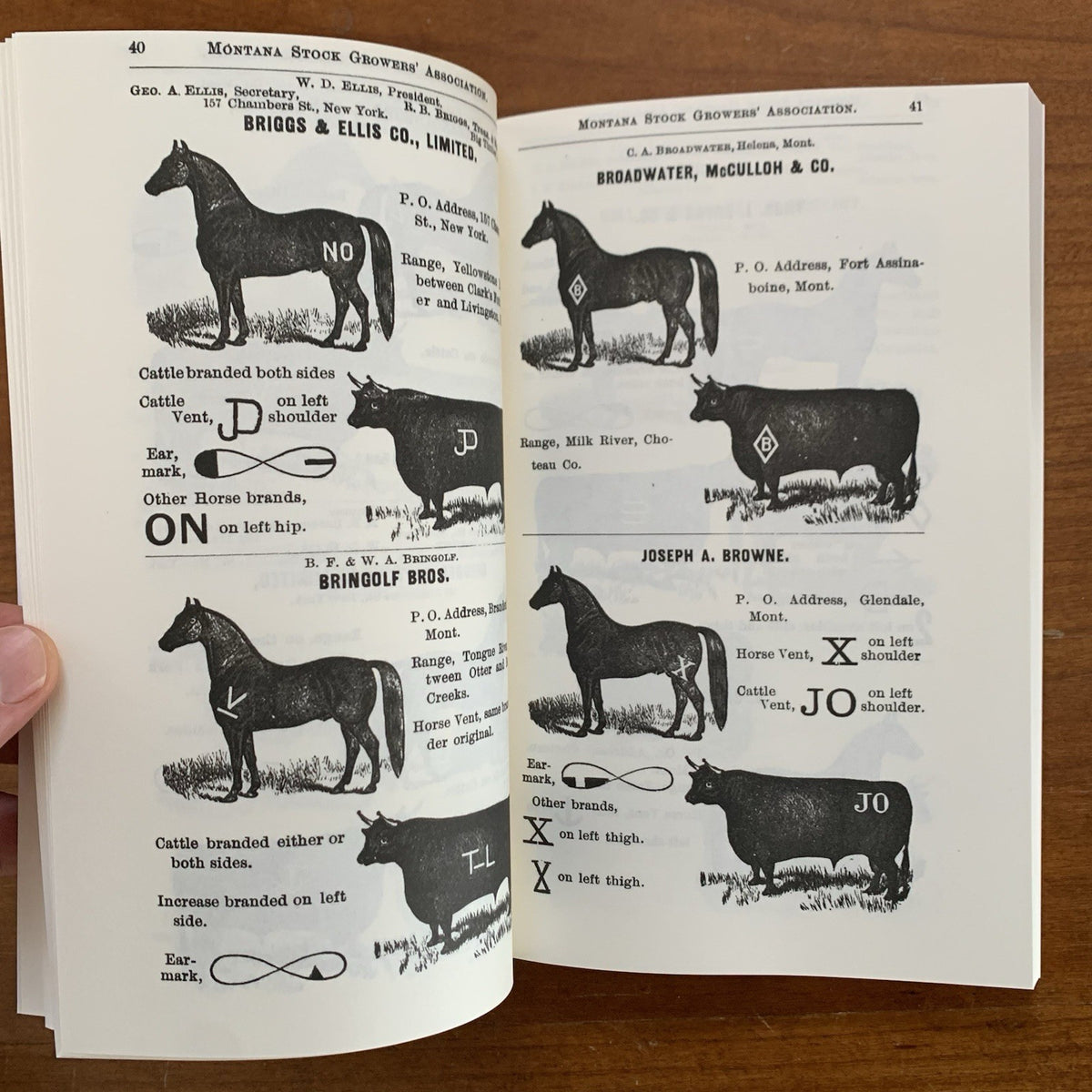 1886 Brand Book of the Montana Stock Growers' Association