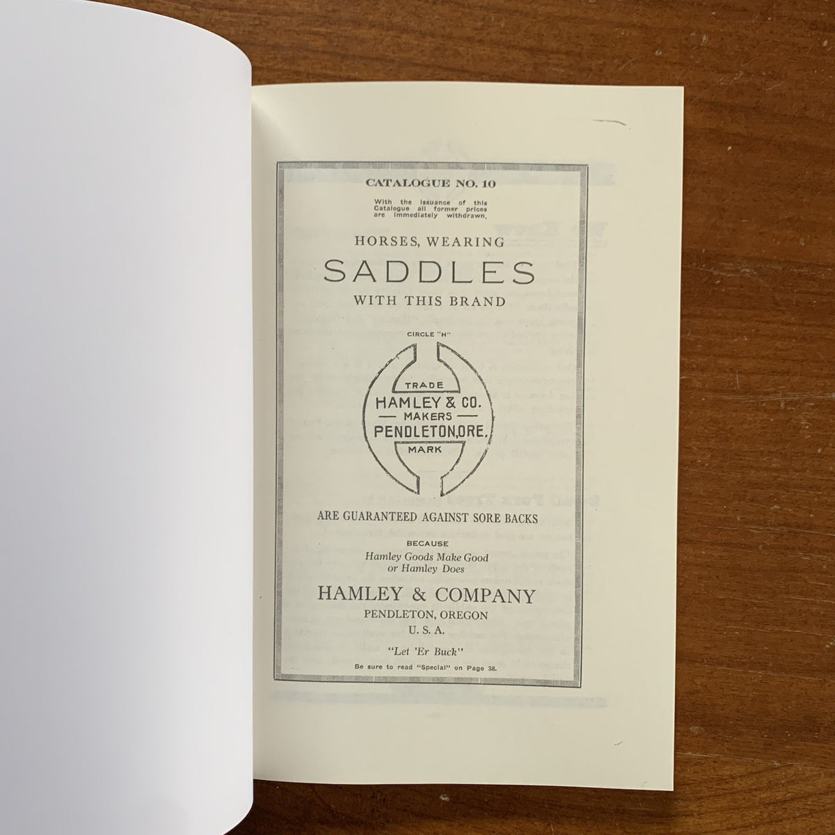 1915 Hamley Saddles Catalog No. 10