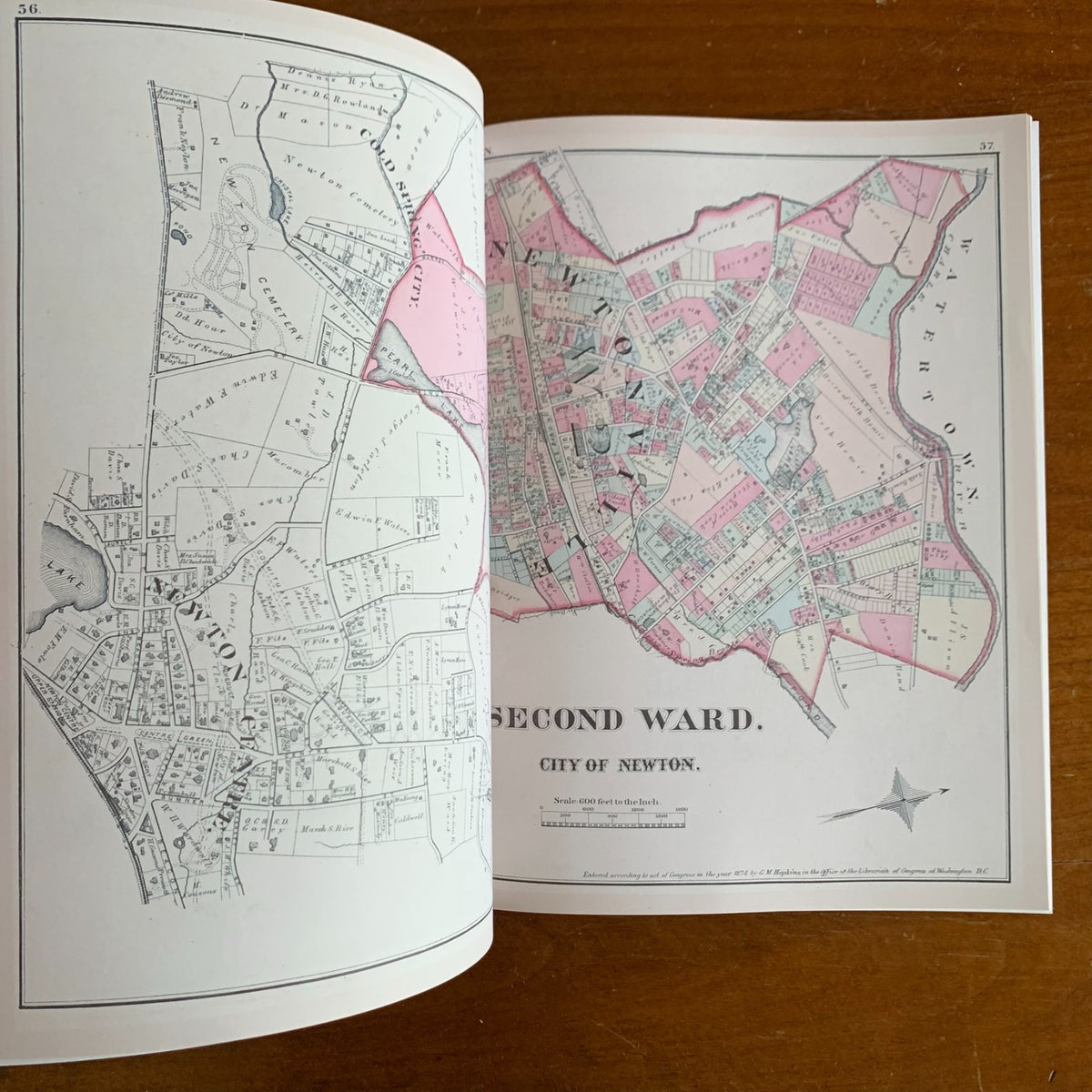 1874 Atlas of the City of Newton, Massachusetts