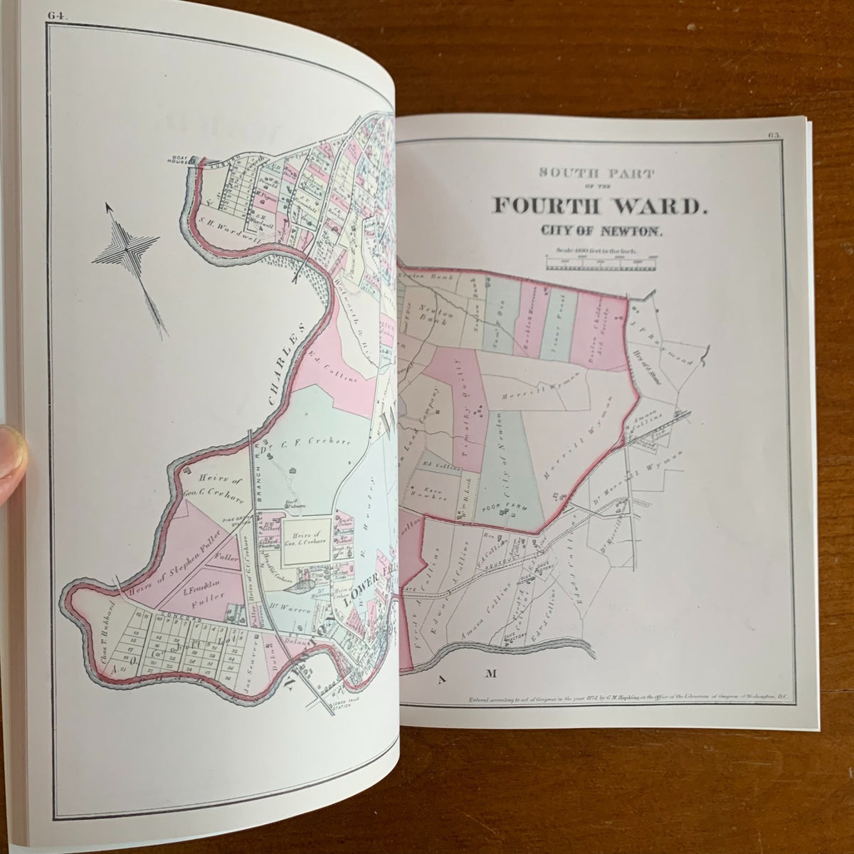 1874 Atlas of the City of Newton, Massachusetts