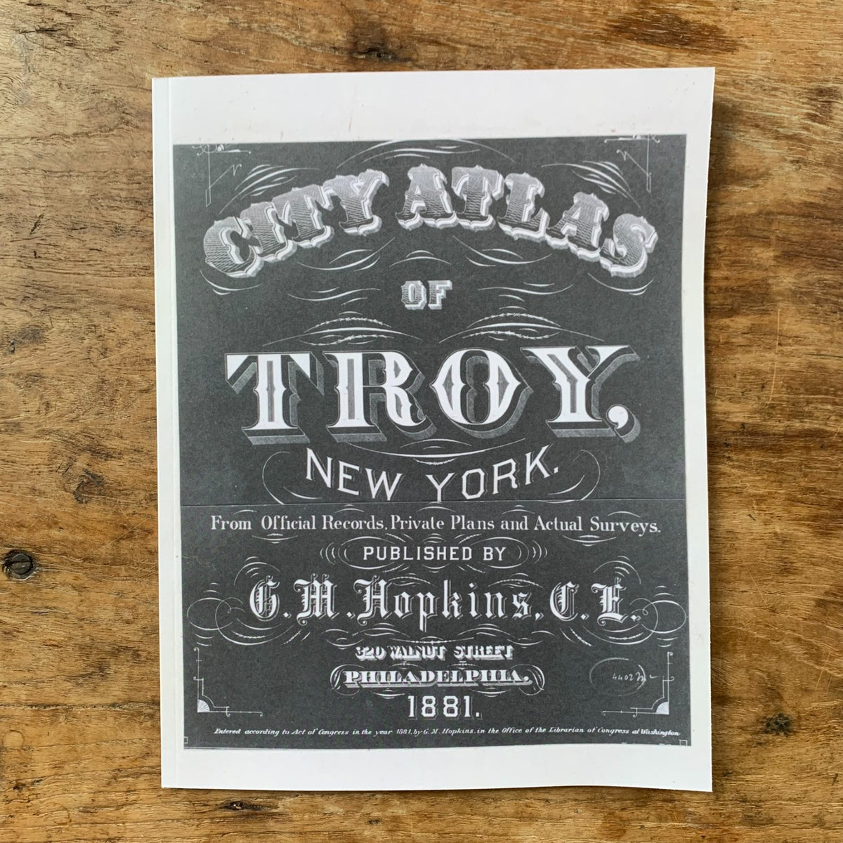 1881 City Atlas of Troy, New York
