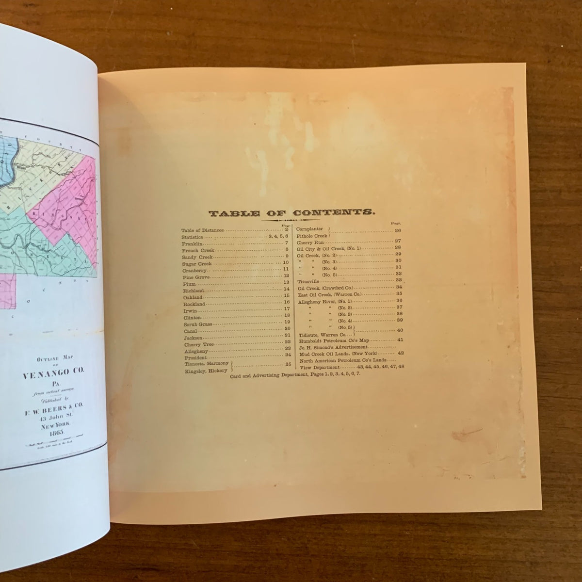 1865 Atlas of the Oil Regions of Pennsylvania