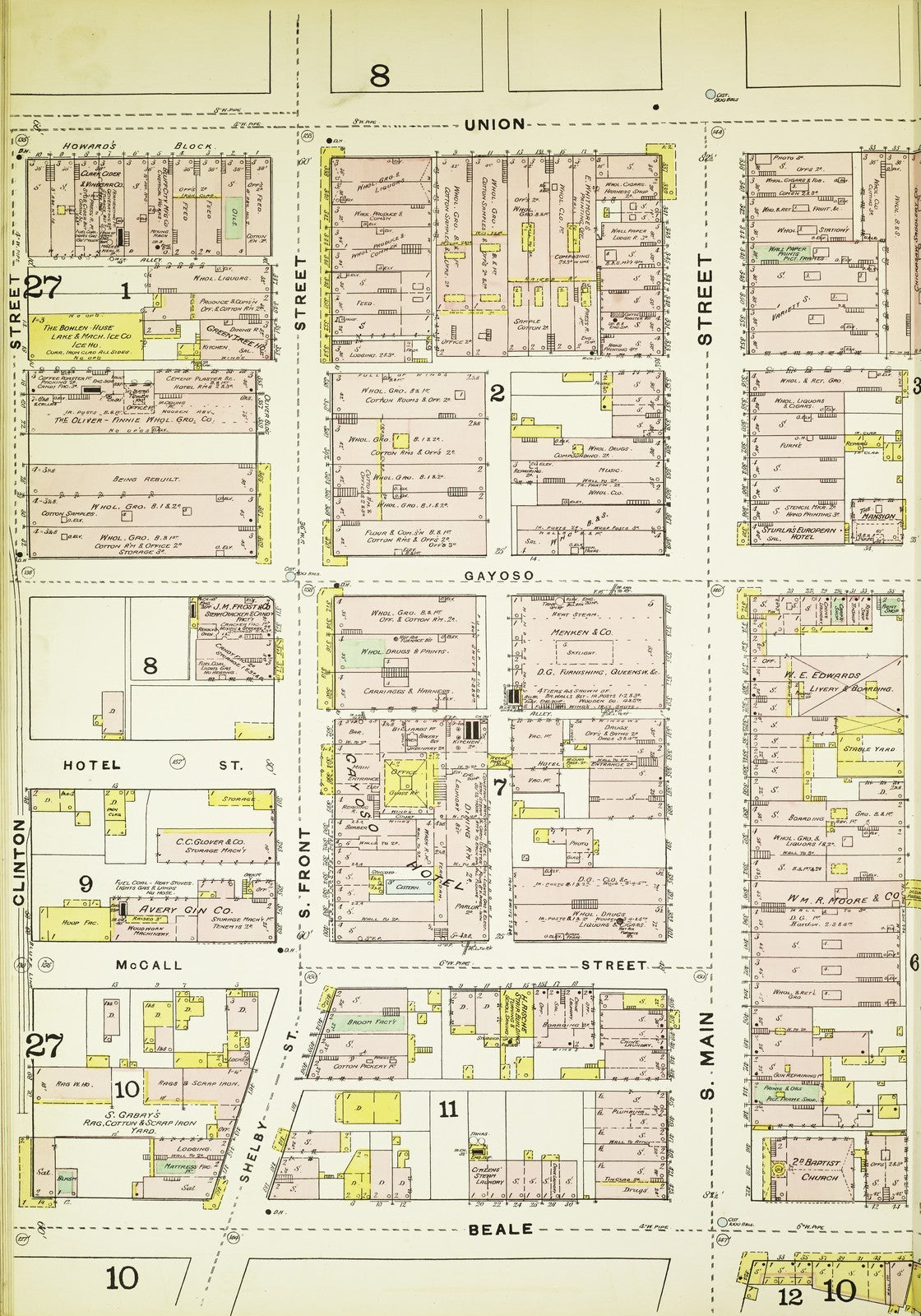 1888 Fire Insurance Maps and Atlas of Memphis, Tennessee
