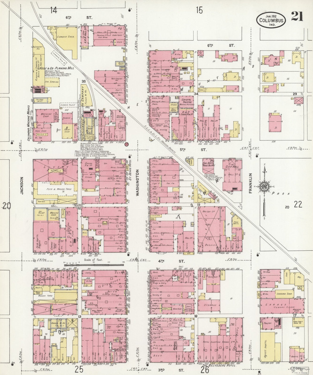 1912 Fire Insurance Maps and Atlas of Columbus, Indiana