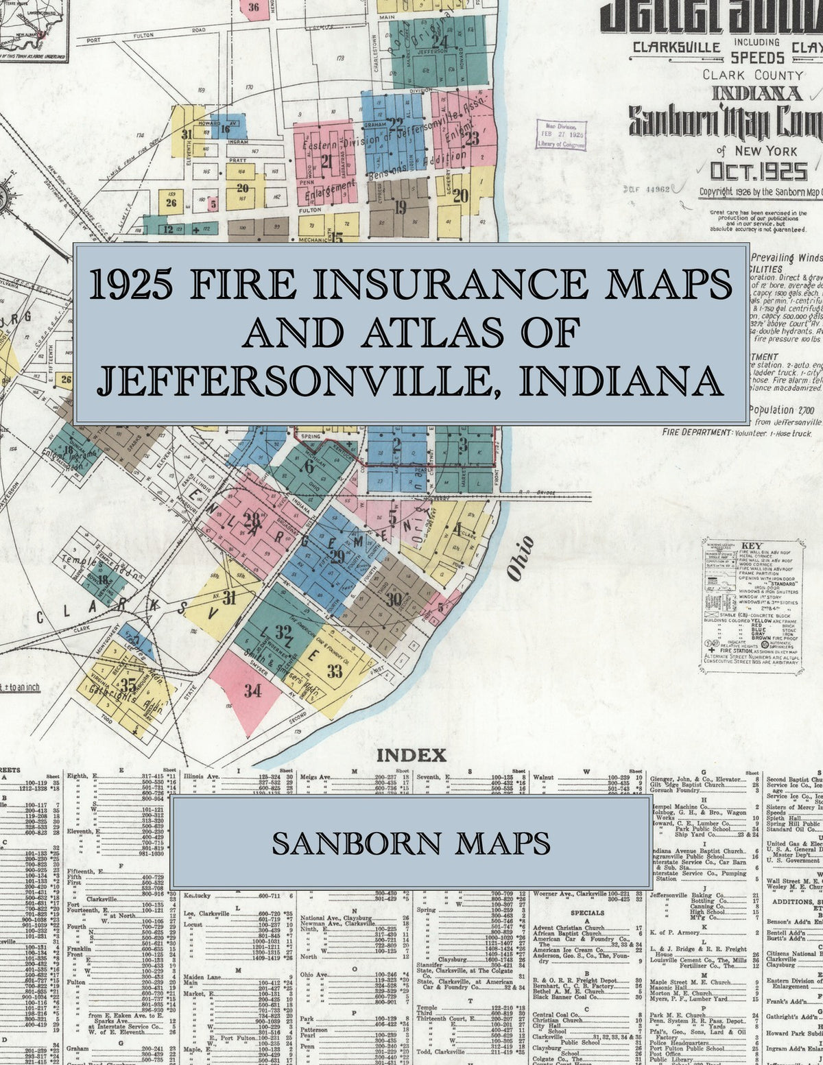 1925 Fire Insurance Maps and Atlas of Jeffersonville, Indiana