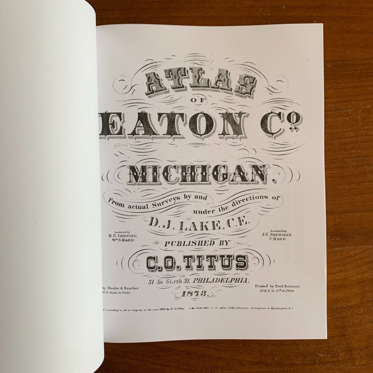 1873 Atlas of Eaton County, Michigan