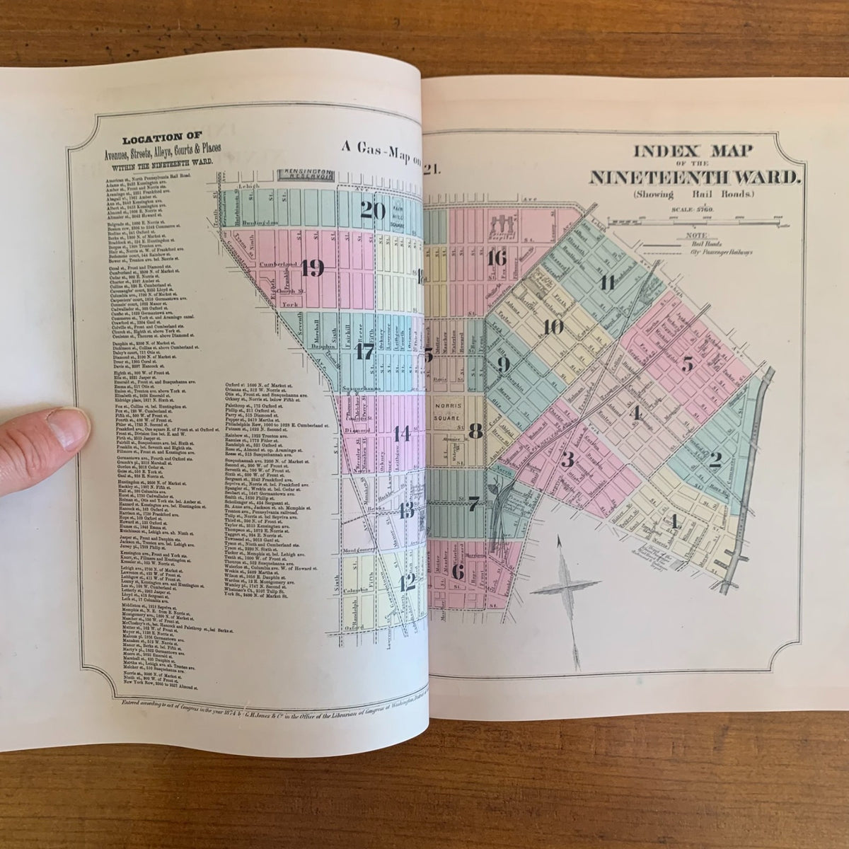 1874 Atlas of Philadelphia, Volume 2: Nineteenth Ward