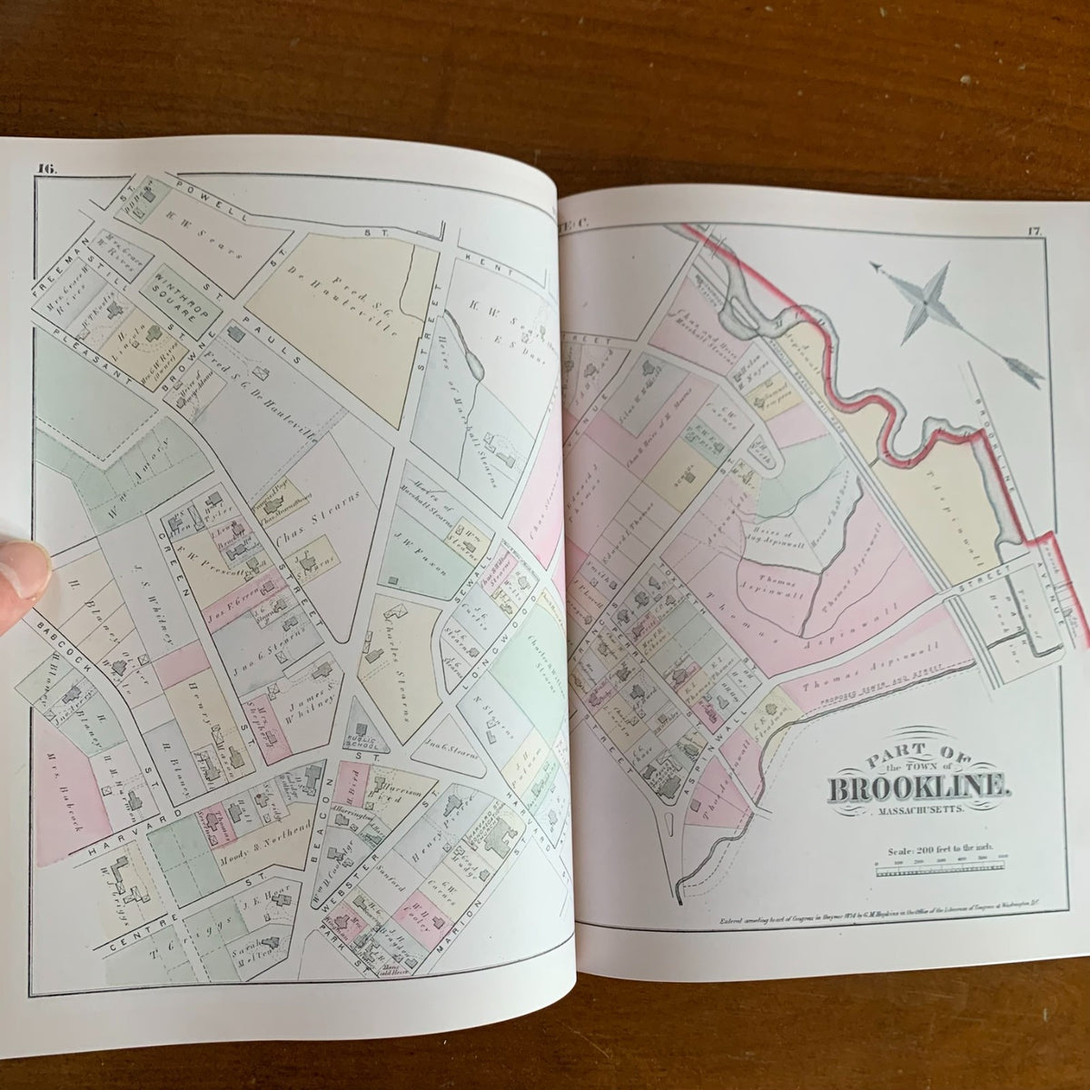 1874 Atlas of the Town of Brookline, Massachusetts