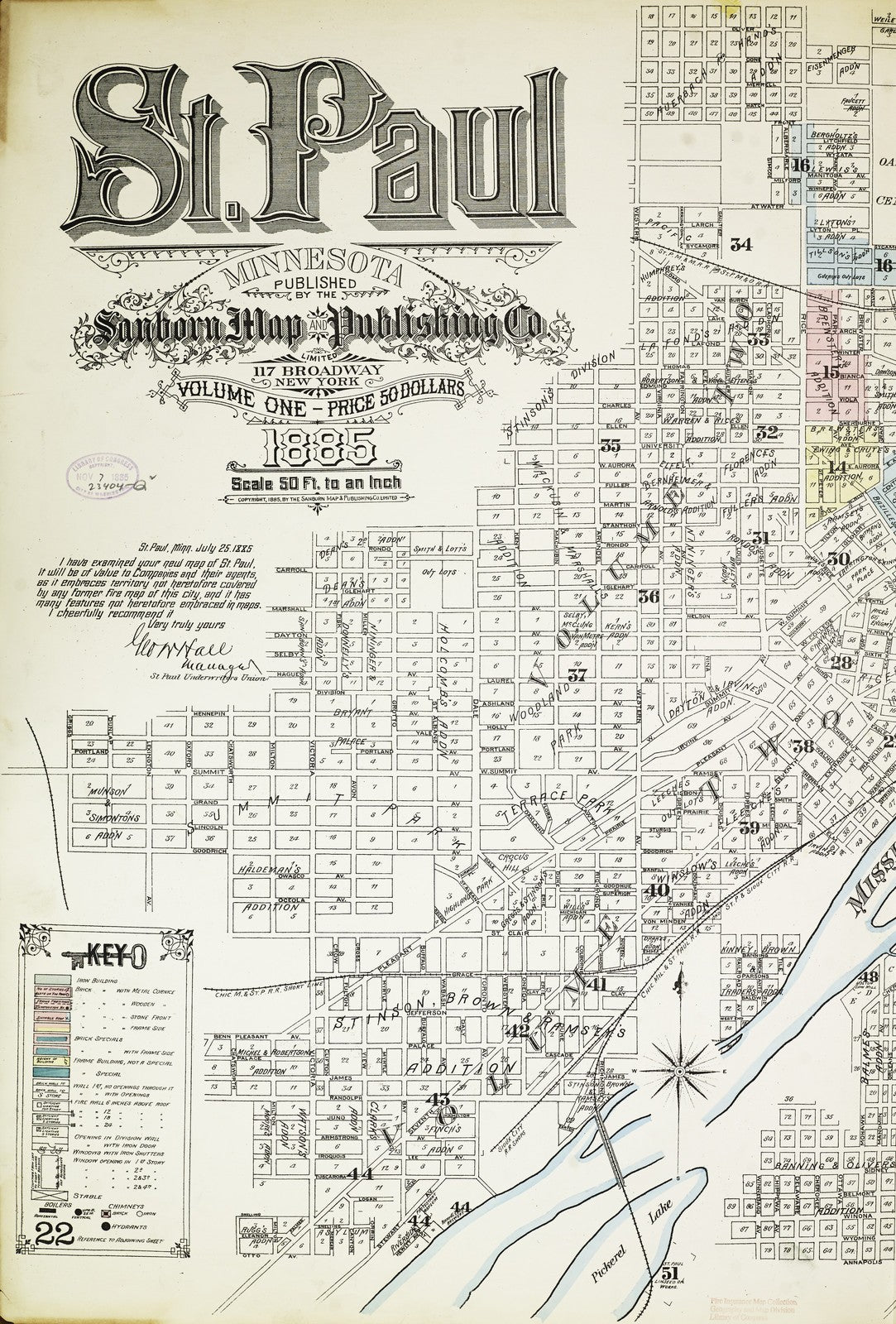 1885 Fire Insurance Maps and Atlas of Saint Paul, Minnesota, Volume 1