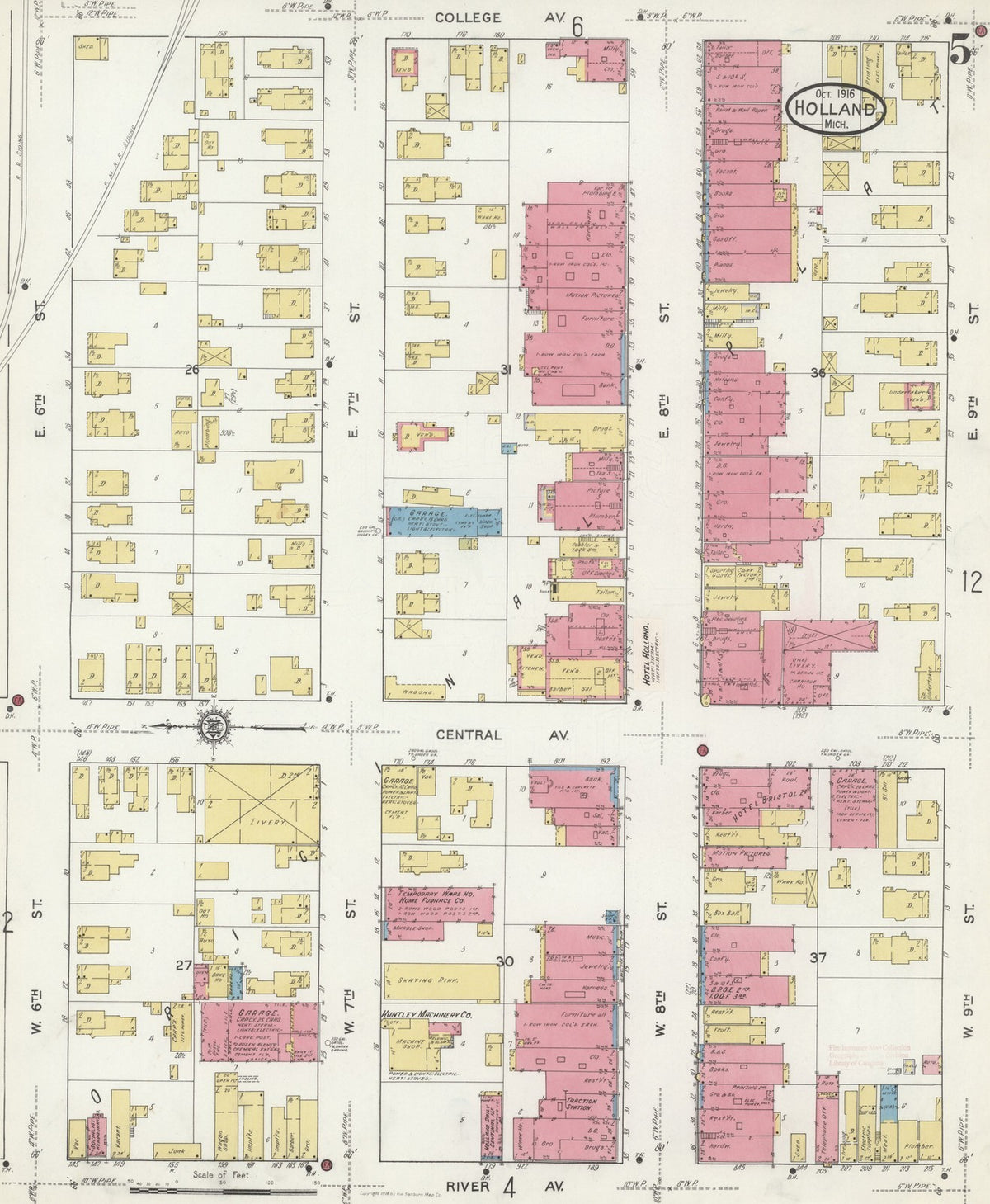 1916 Fire Insurance Maps and Atlas of Holland, Michigan