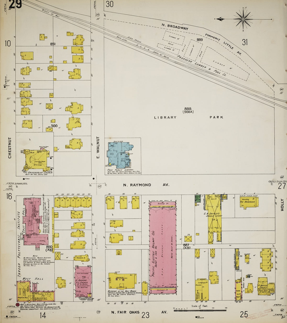 1903 Fire Insurance Maps and Atlas of Pasadena, California