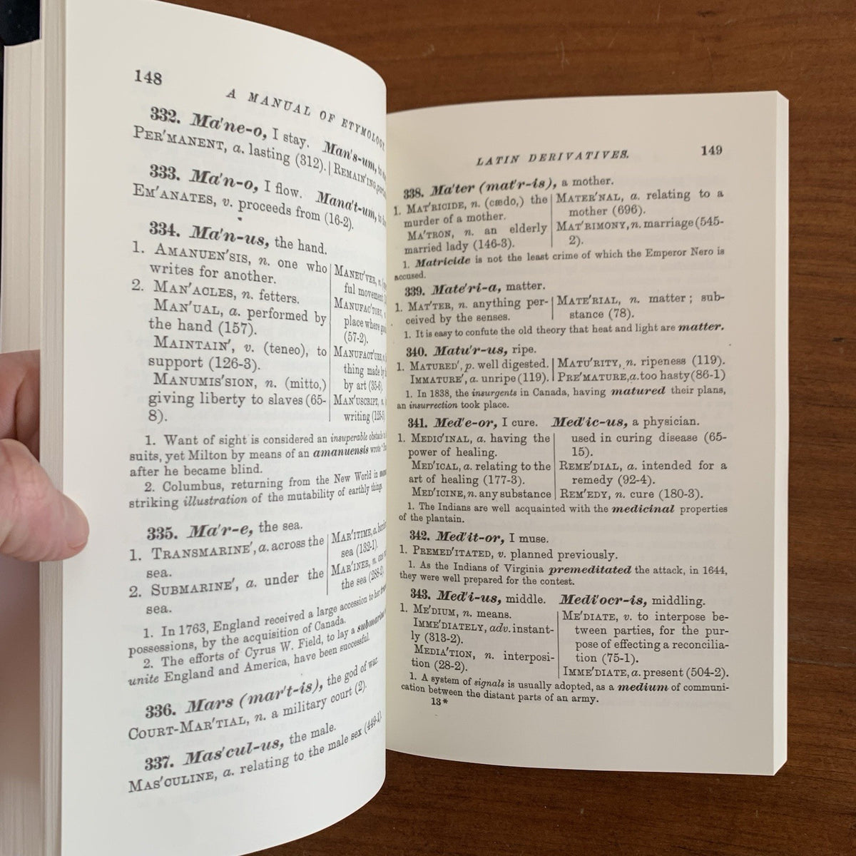 1879 A Manual of Etymology Containing Latin and Greek Derivatives Webb