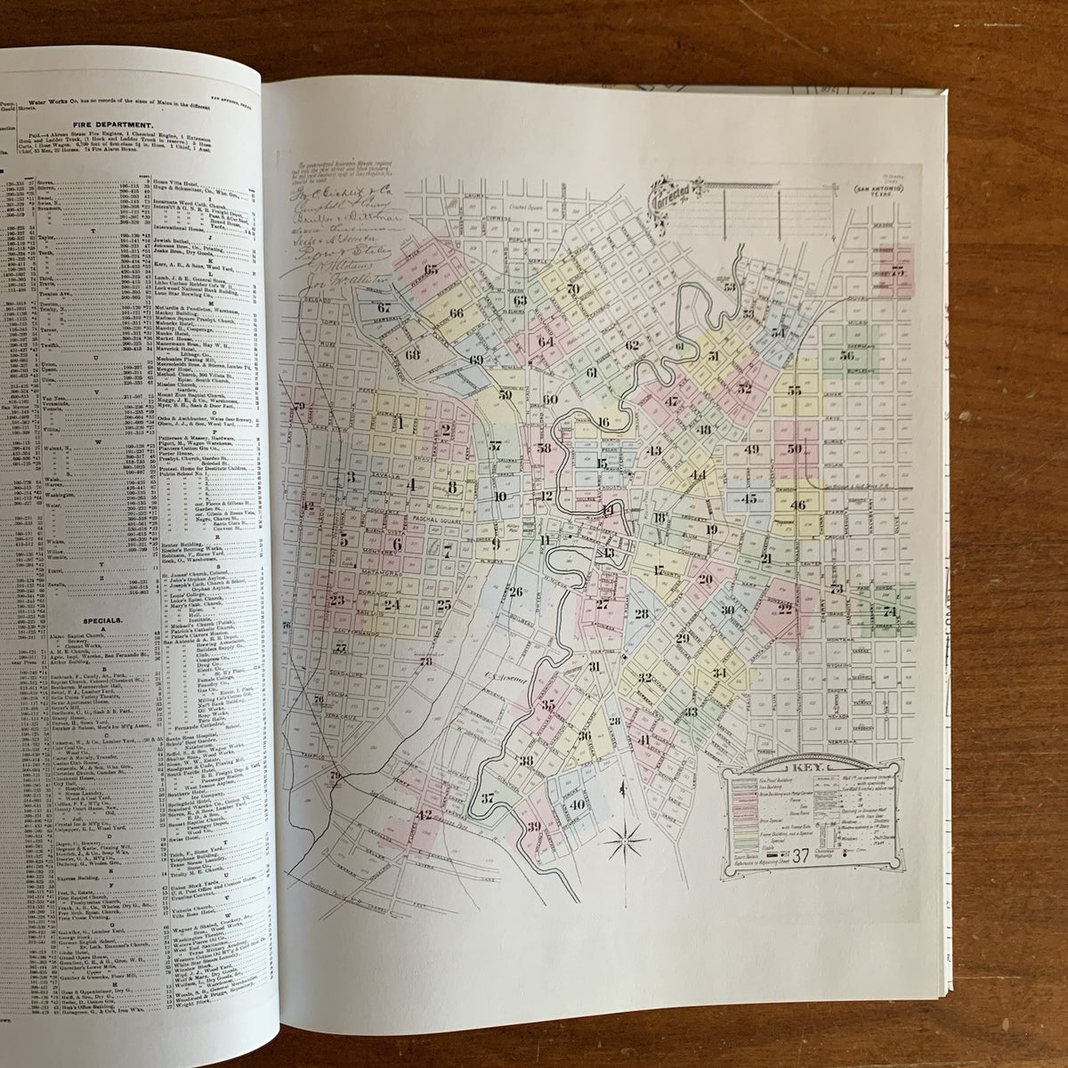 1896 San Antonio, Texas Sanborn Fire Insurance Maps and Atlas