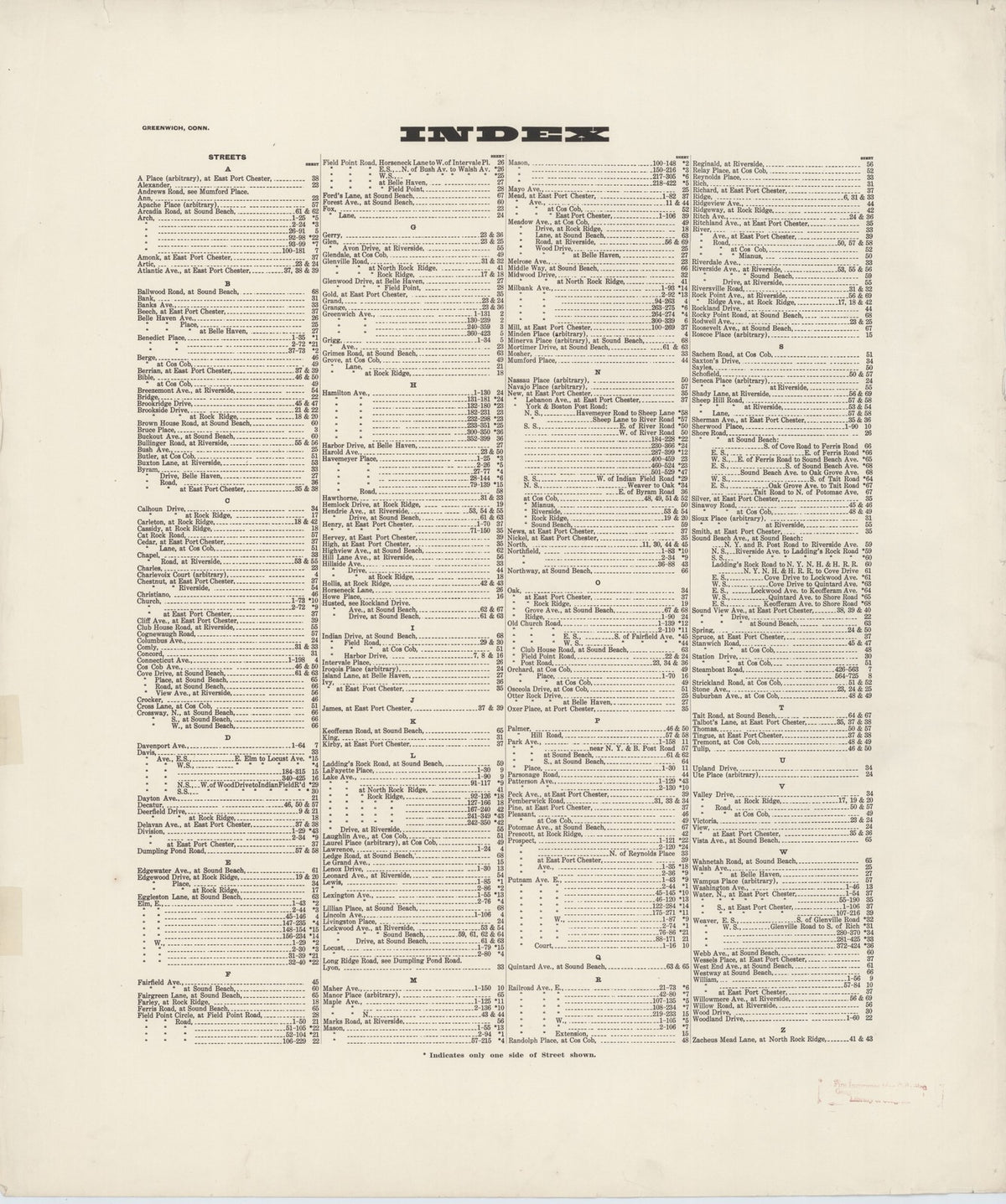 1920 Fire Insurance Maps and Atlas of Greenwich, Connecticut