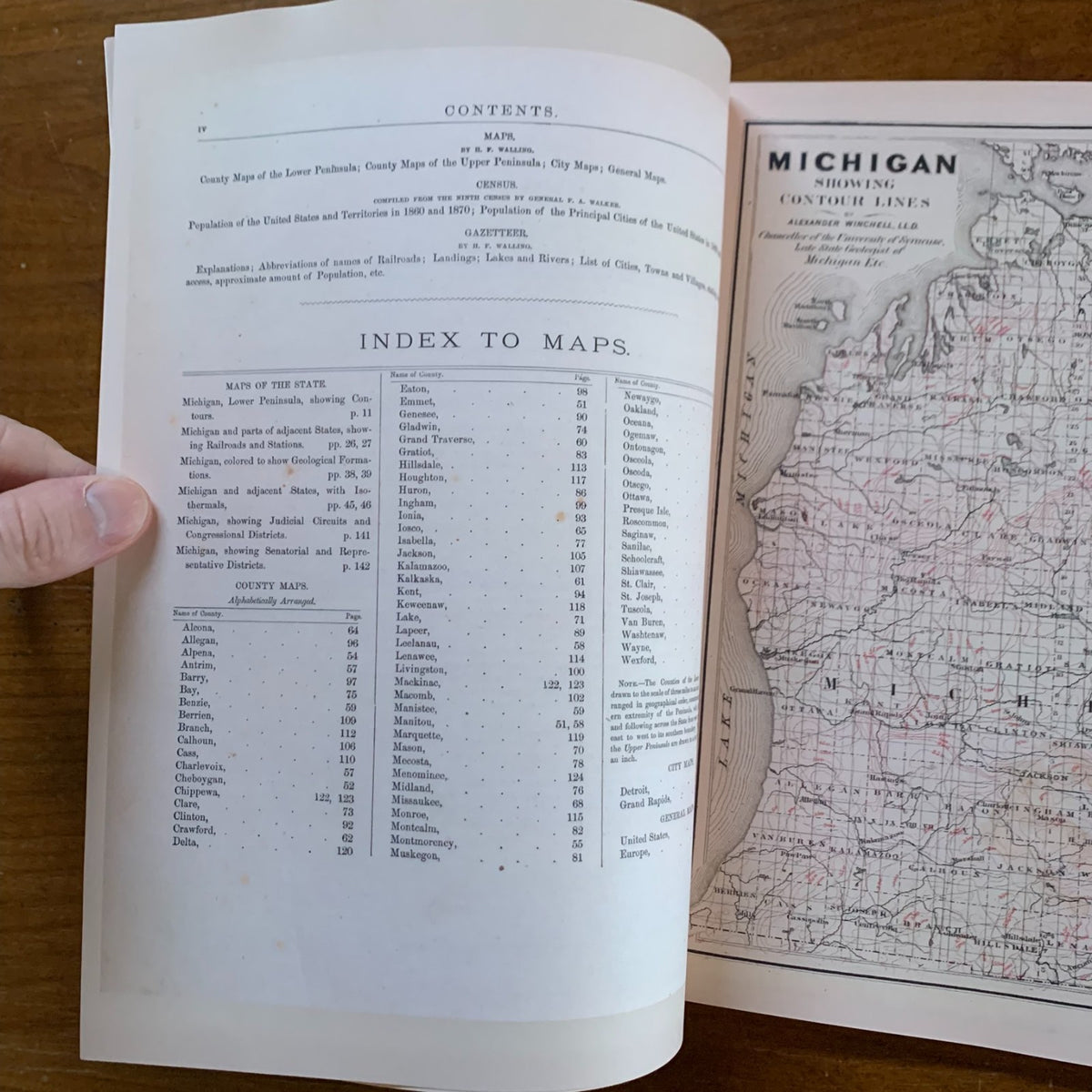 1873 Atlas of the State of Michigan