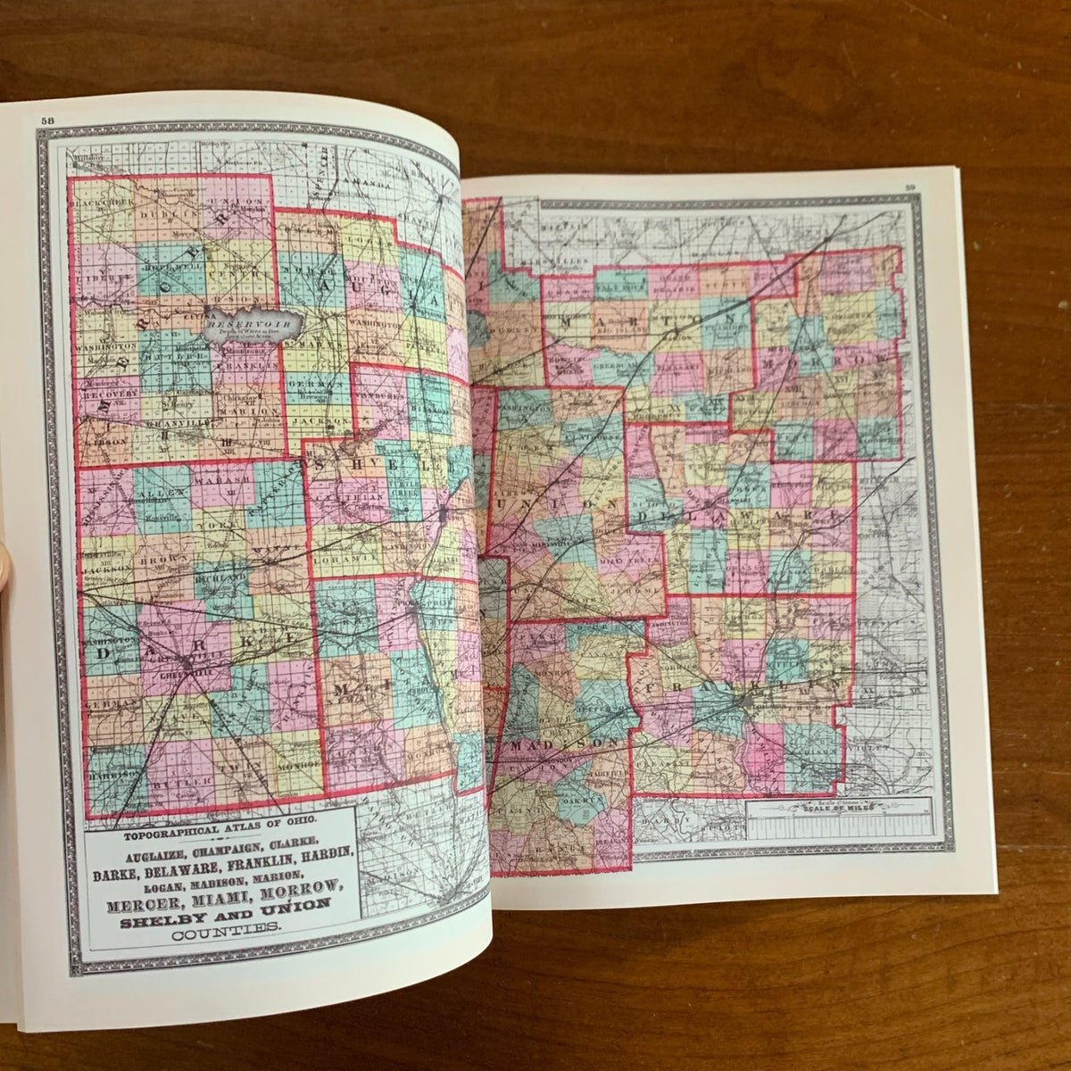 1872 New Topographical Atlas of the State of Ohio: County Maps of Ohio