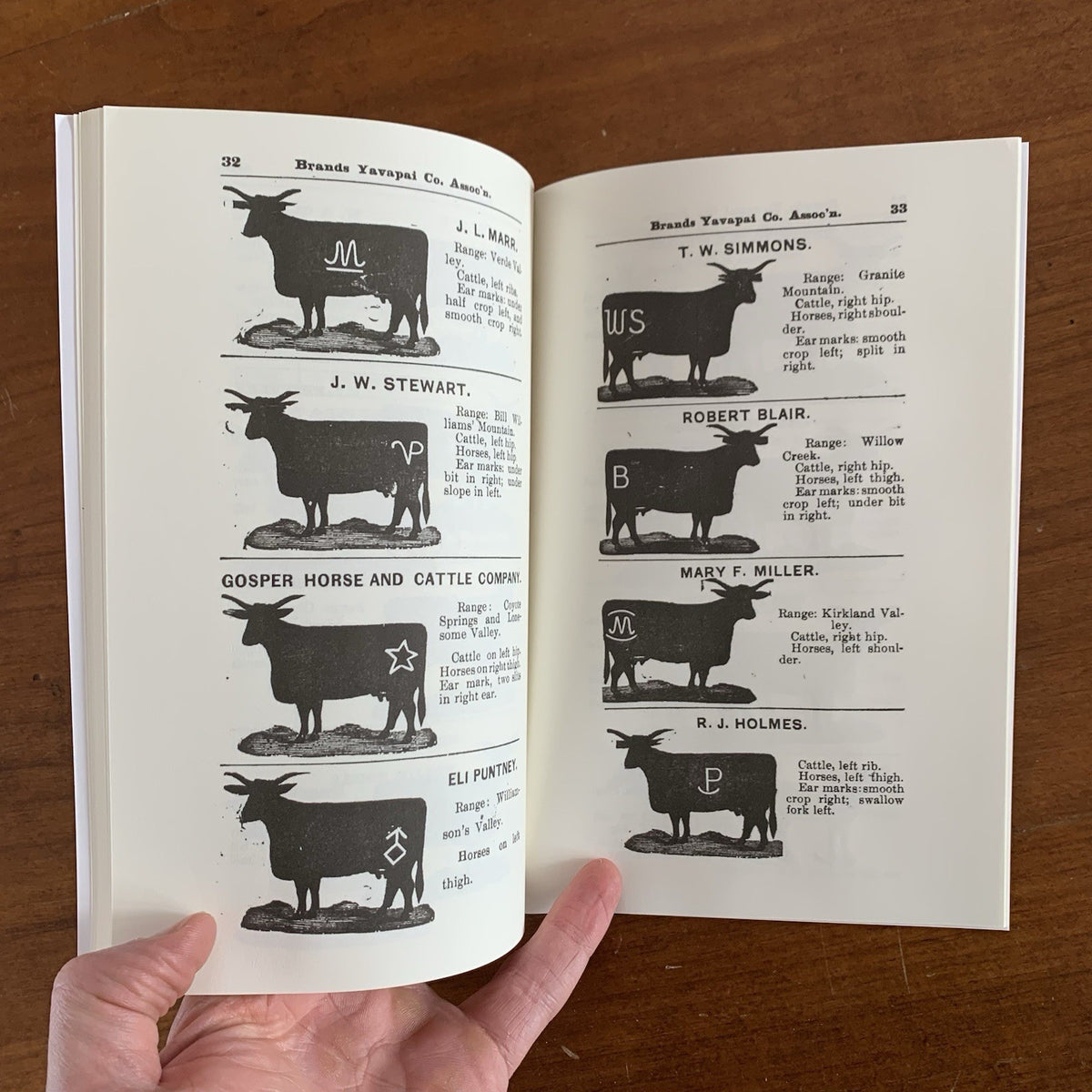 1885 Brand Book of Yavapai County [Arizona] Stock Growers’ Association