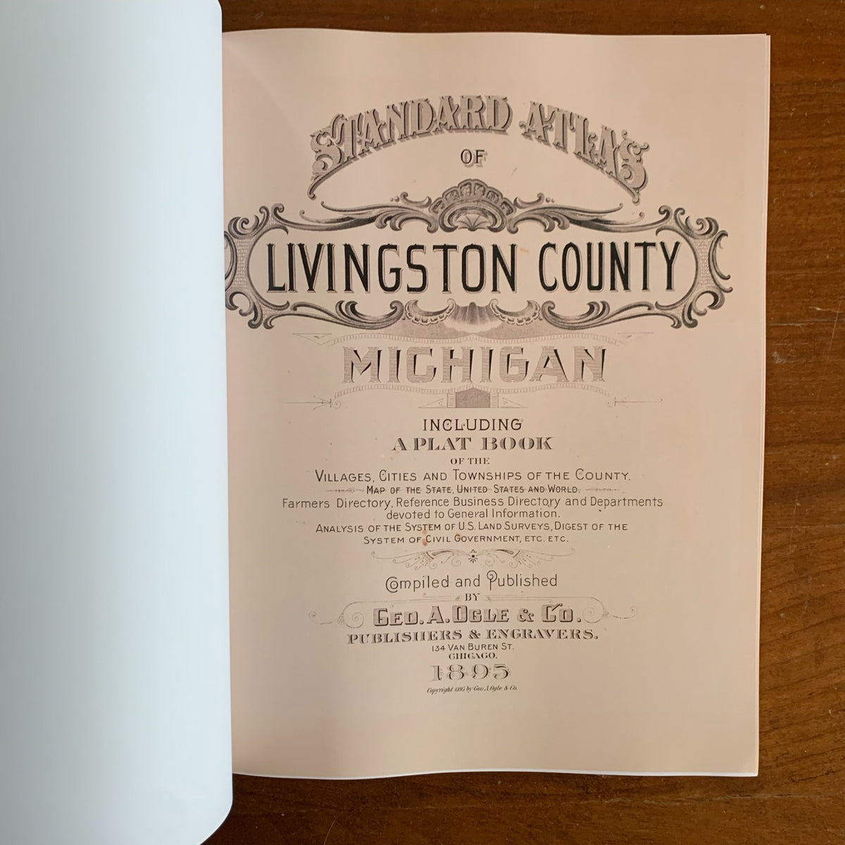 1895 Standard Atlas and Plat Book of Livingston County, Michigan