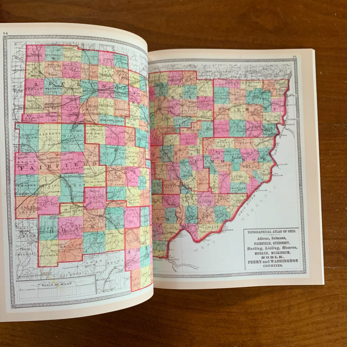 1872 New Topographical Atlas of the State of Ohio: County Maps of Ohio
