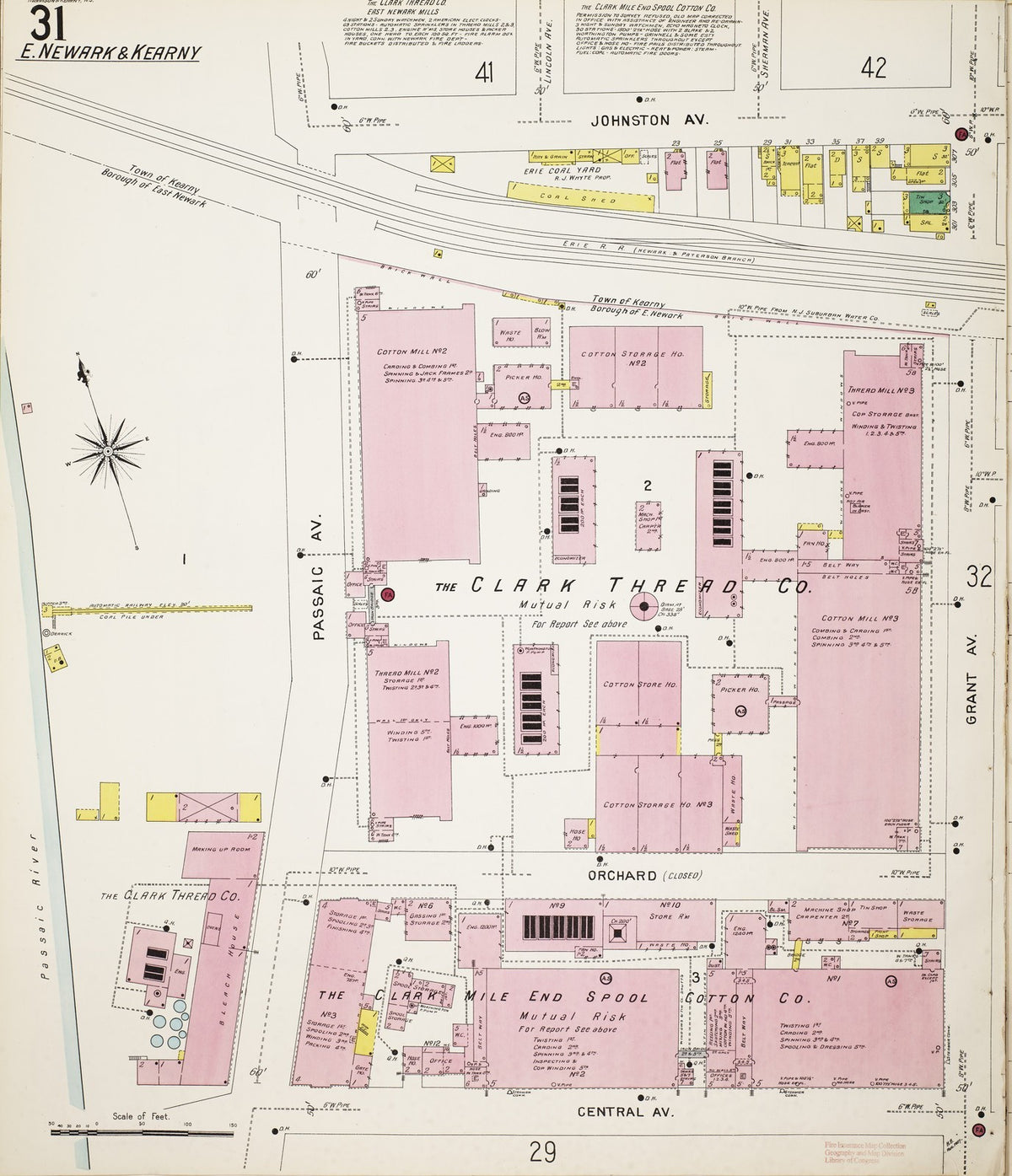 1907 Fire Insurance Maps and Atlas of Harrison, East Newark & Kearny, New Jersey