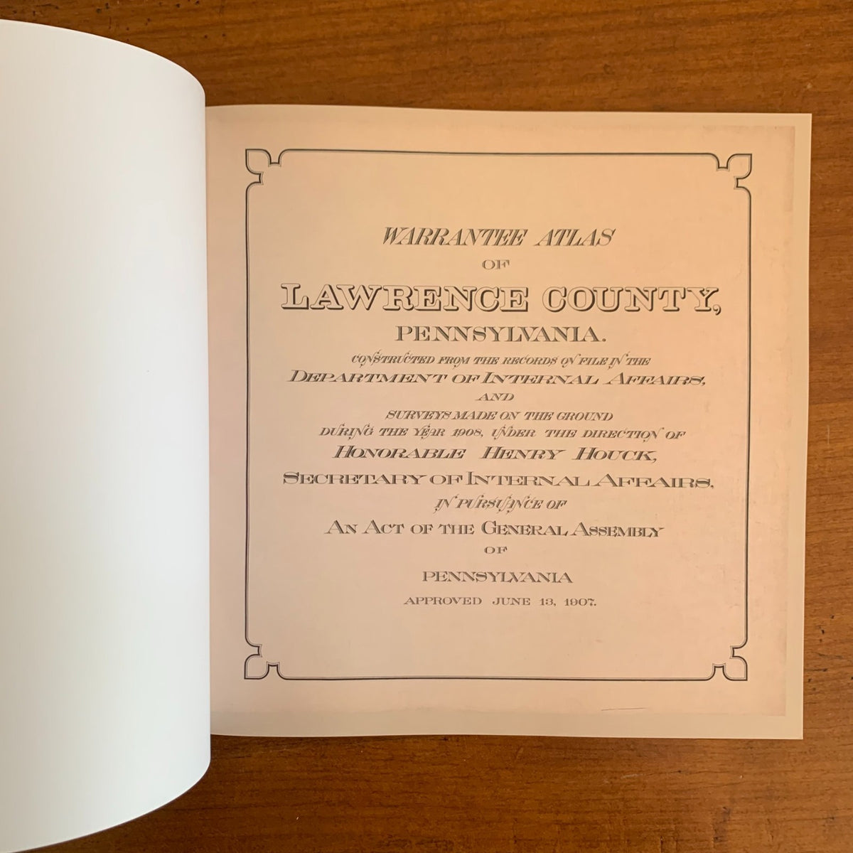 1909 Warrantee Atlas of Lawrence County, Pennsylvania