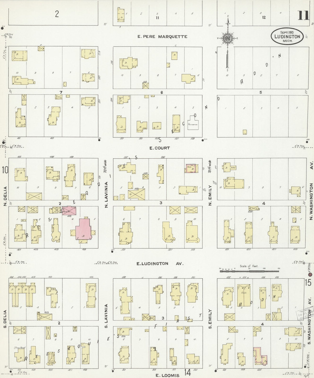 1910 Fire Insurance Maps and Atlas of Ludington, Michigan